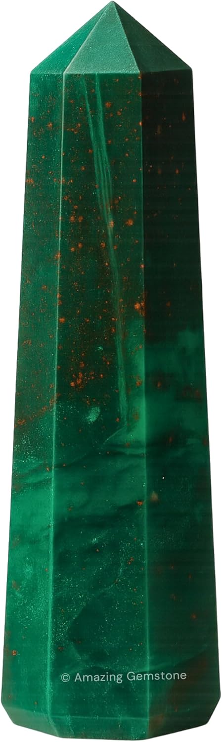 Amazing Gemstone Bloodstone Crystal Towers ~ Natural Healing Crystal Point Obelisk for Reiki Healing and Crystal Grid (2" to 3" Inch)
