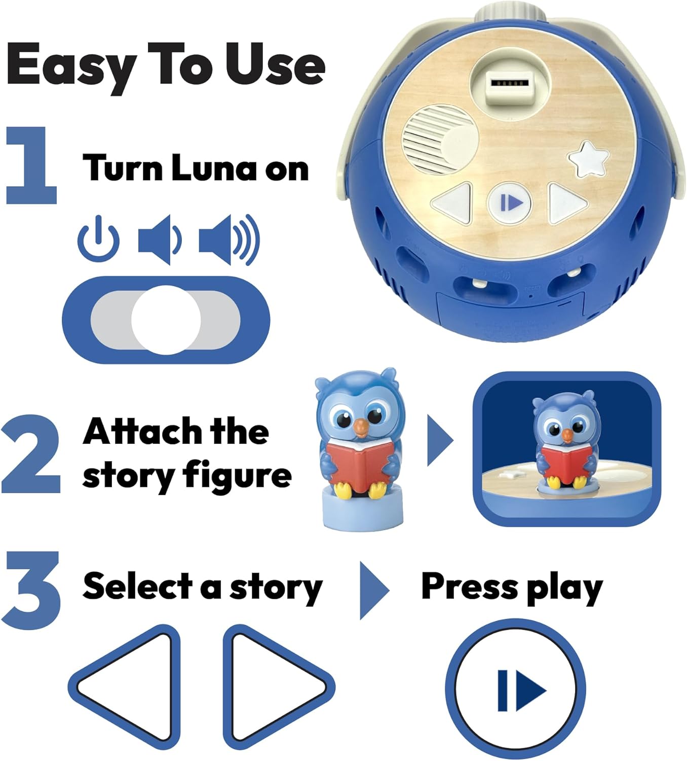 Daniel Tiger Figurine Cartridge – Projects 5 Daniel Tiger Neighborhood Stories and 5 Songs, Over 30 Minutes of Audio Content | Gift and Toy for Ages 3+