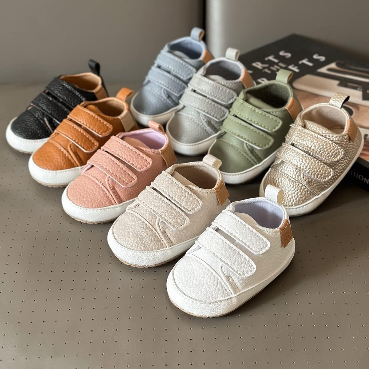 Baby Shoes Mary Jane Flats Non Slip Soft Sole Infant Toddler Sneakers First Walkers Party Christmas Dress Shoes