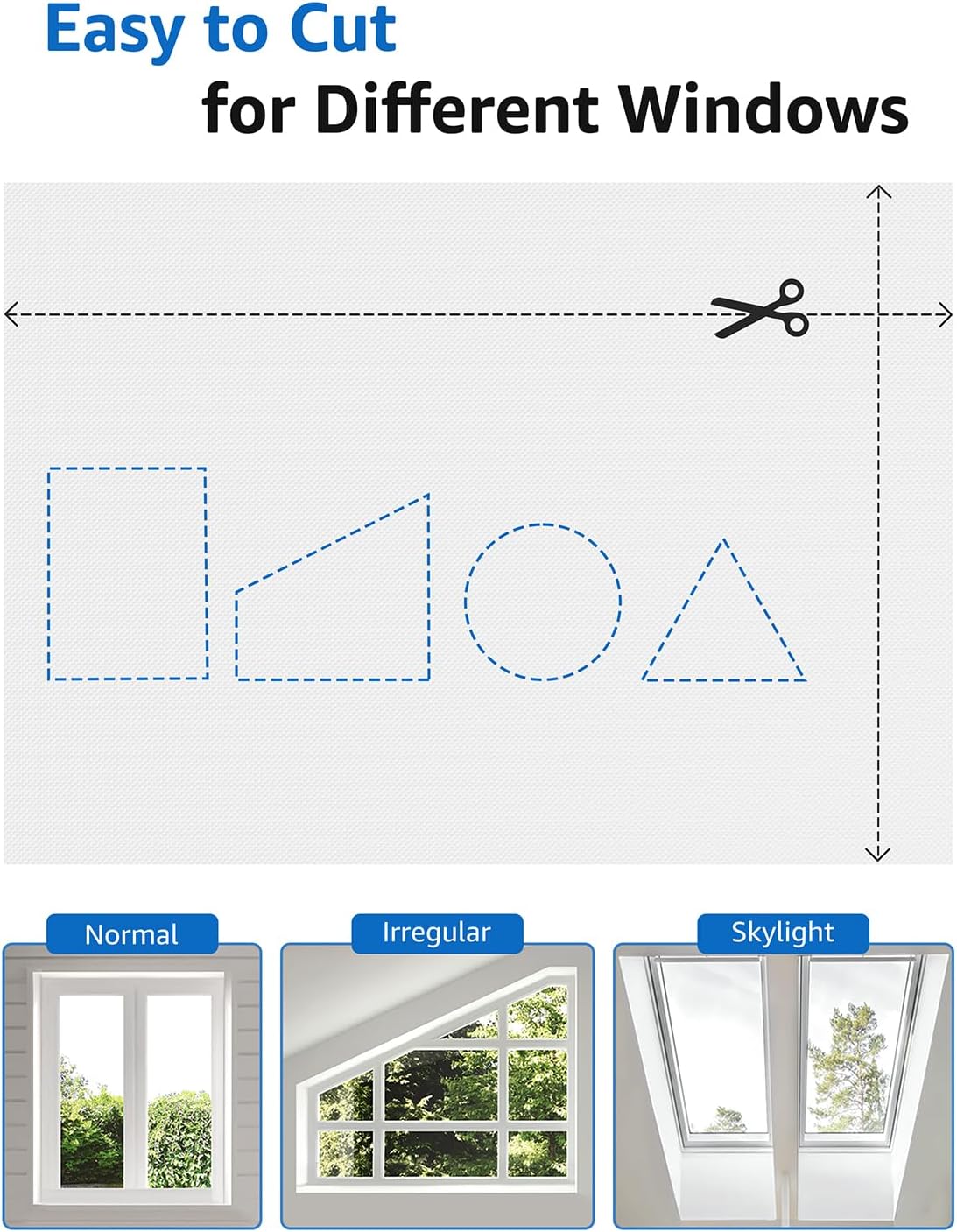 Sumobaby Blackout Curtains for Bedroom 35"x60" Portable No Drill Black Out Window Cover with Upgraded Hook&Loop Tapes,100% Blackout Shades,Thermal Insulated Blinds for Bedroom,Nursery(1 Panel,White)