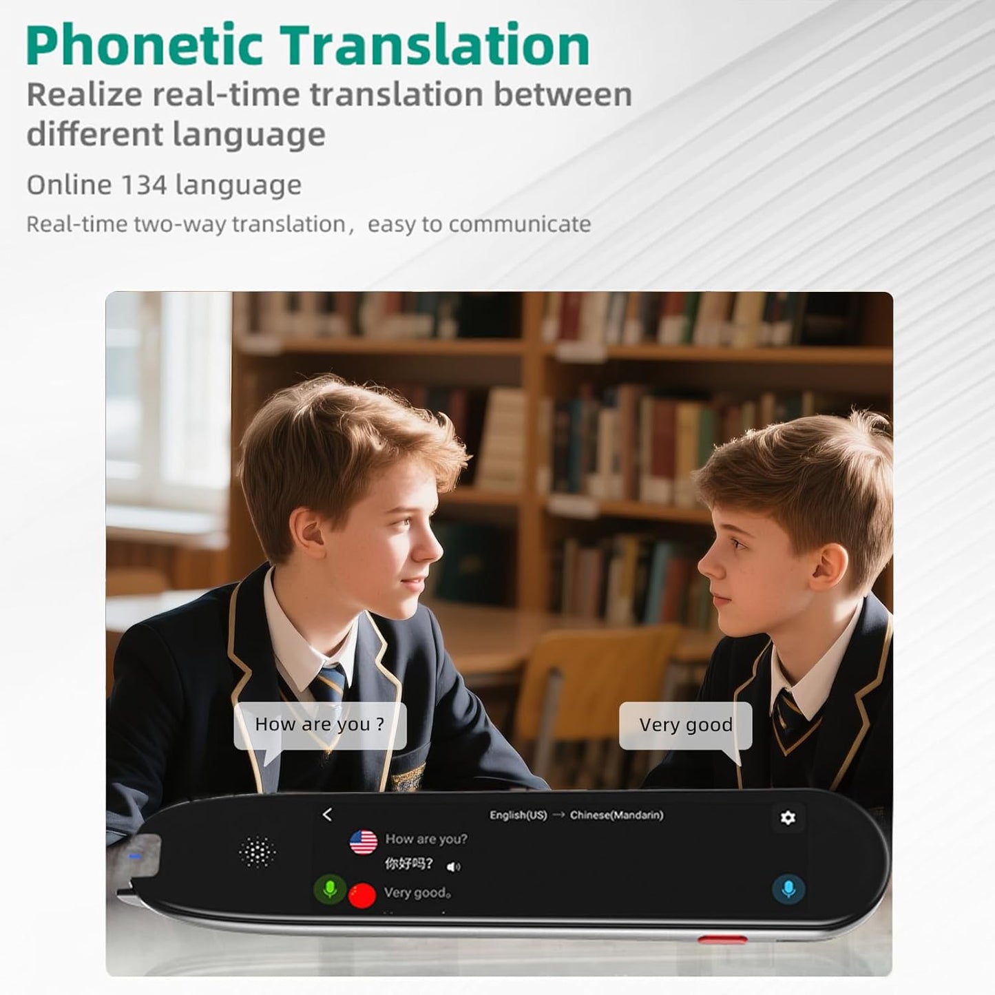 Translation Pen, Reading Pen for Student & Adults, Assistive Tool for Dyslexia & Scan Reader Pen OCR Digital Pen Reader, Reading Support & Language Learners, Translator Pen for 134+ Languages