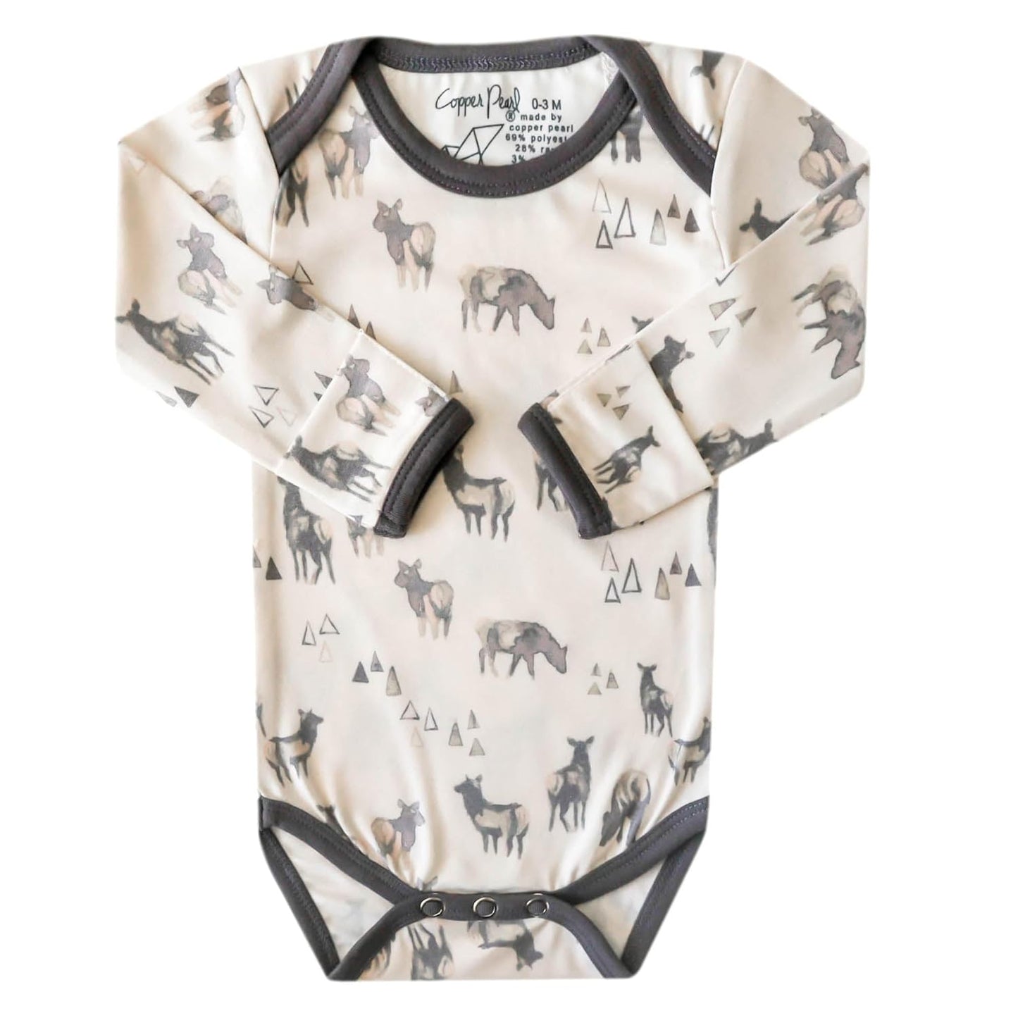 Copper Pearl Long Sleeve Bodysuit Baby: Ultra Soft Baby for Newborns, Boys, and Girls - Stylish, Comfortable, Overlap Shoulders, Premium Knit Fabric - 18-24 Months, Cody