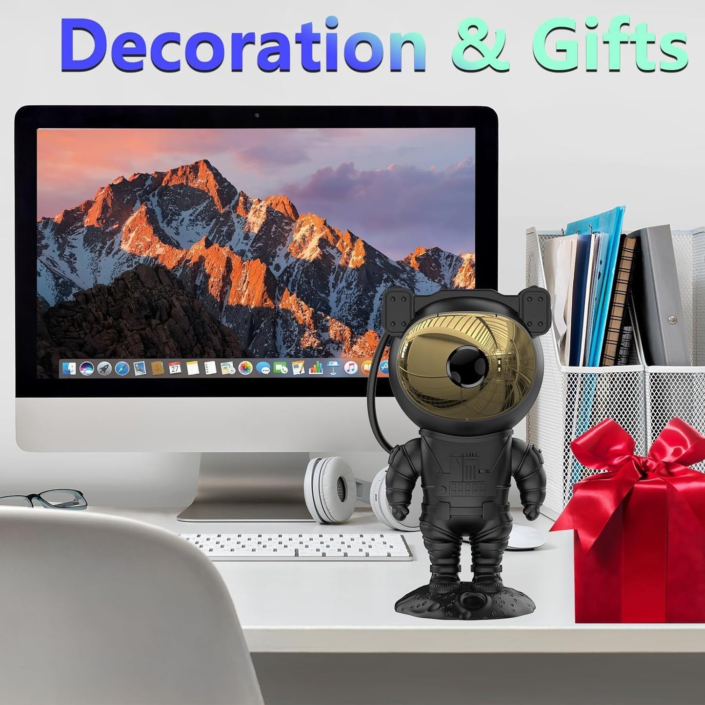 Astronaut Galaxy Projector Night Light,Star Projector Galaxy Light with Nebula,Starry Ceiling LED Lamp Space Buddy Projector with Timer and Remote for Bedroom,Kids Room Decor, Birthdays Gift(Black)