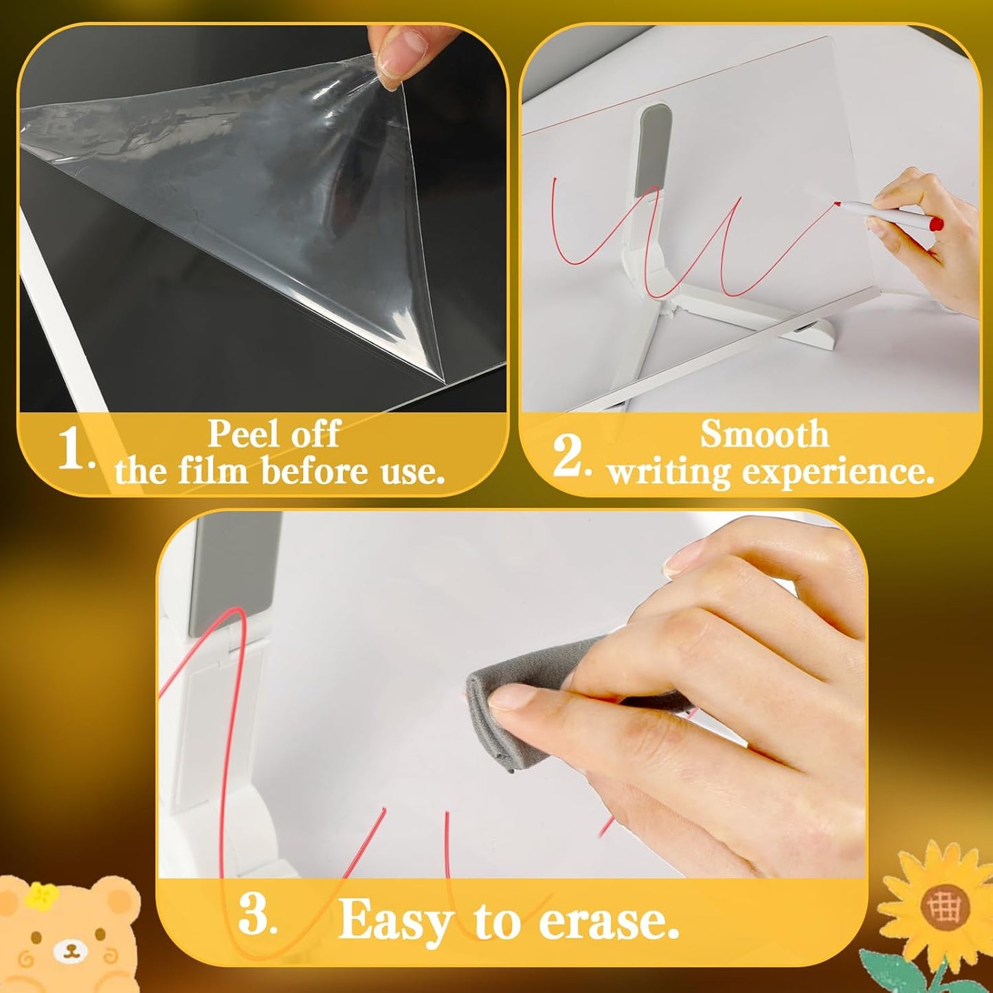 LED Note Board with Colors 12x 8inch, Glowing Acrylic Dry Erase Board with Light, Light up Acrylic Dry Erase Message Writing Board with 7 Markers Led Drawing Board for Holiday Gift