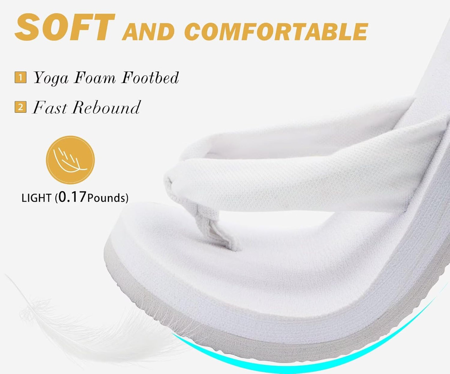 KuaiLu Flip Flops for Women with Arch Support Yoga Mat Comfortable Summer Beach Walking Thong Cushion Sandals Slip On Indoor Outdoor