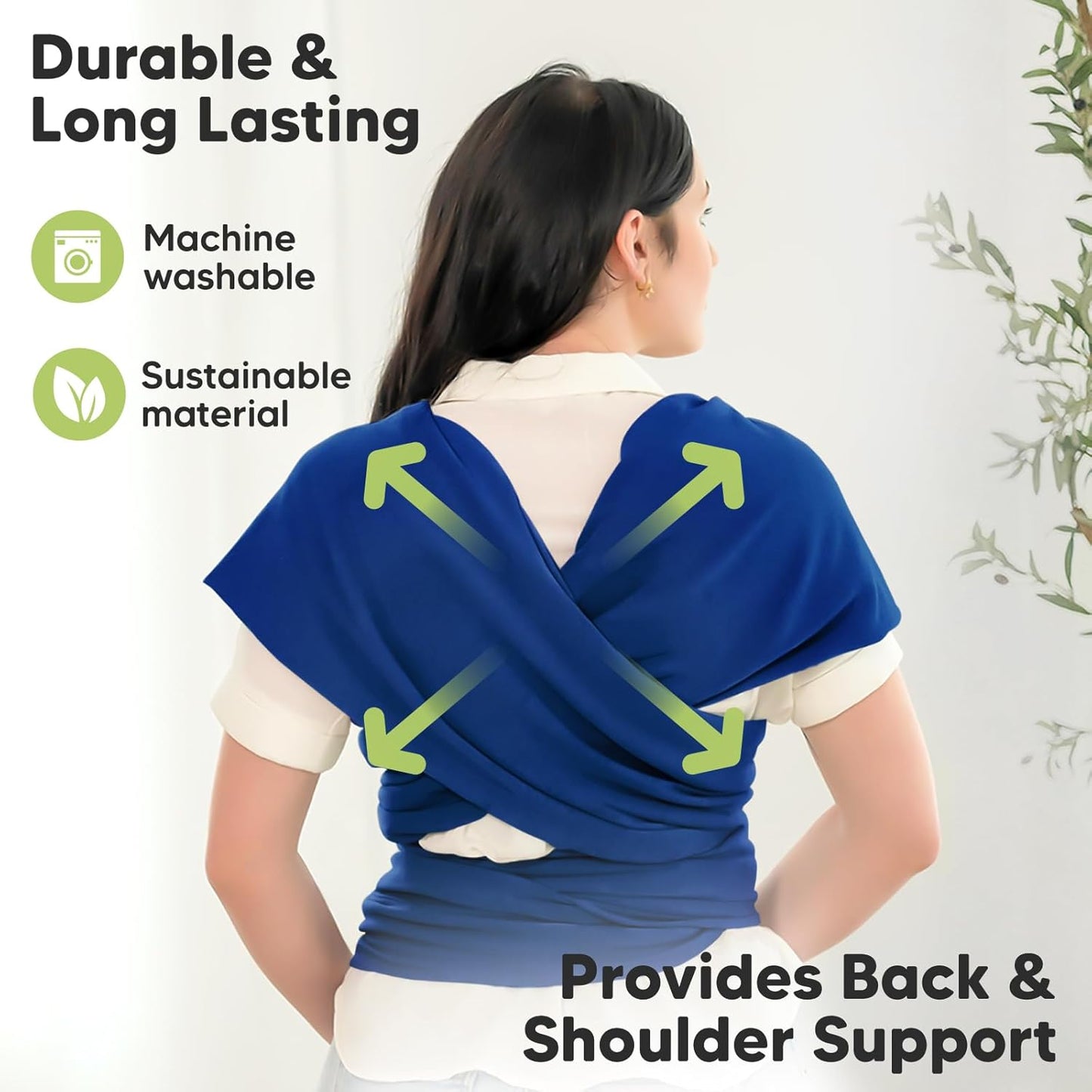 KeaBabies Baby Wrap Carrier - All in 1 Original Baby Carrier Newborn to Toddler Sling, Easy to Wear, Hands Free Bonding, Lightweight, Breathable Infant Wraps (Cobalt Blue)