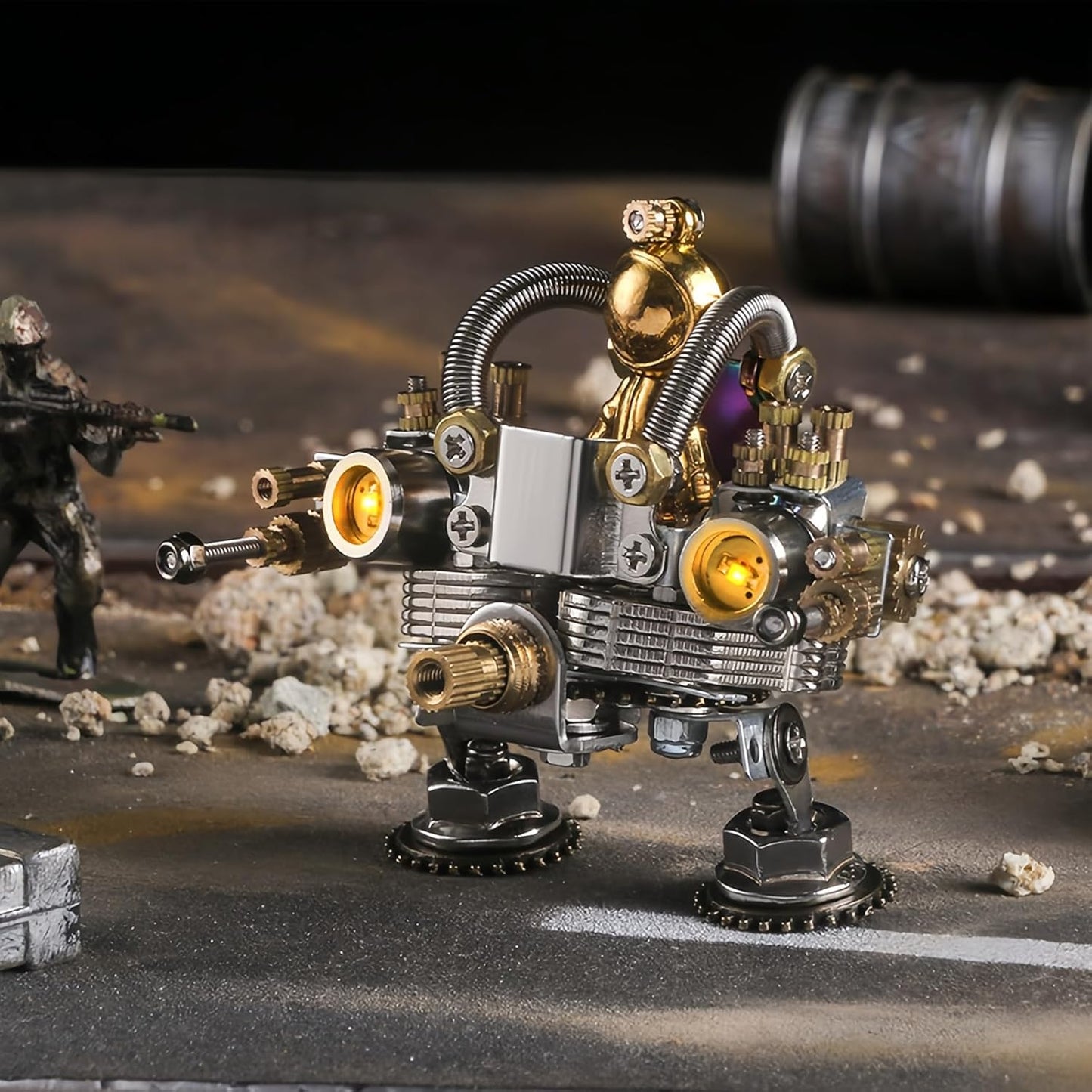 3D Metal Puzzle for Adults, Metal Model kit, Mechanical Armor Puzzle, Adult Brain teasers- The Best Gift for Men (Guardian)