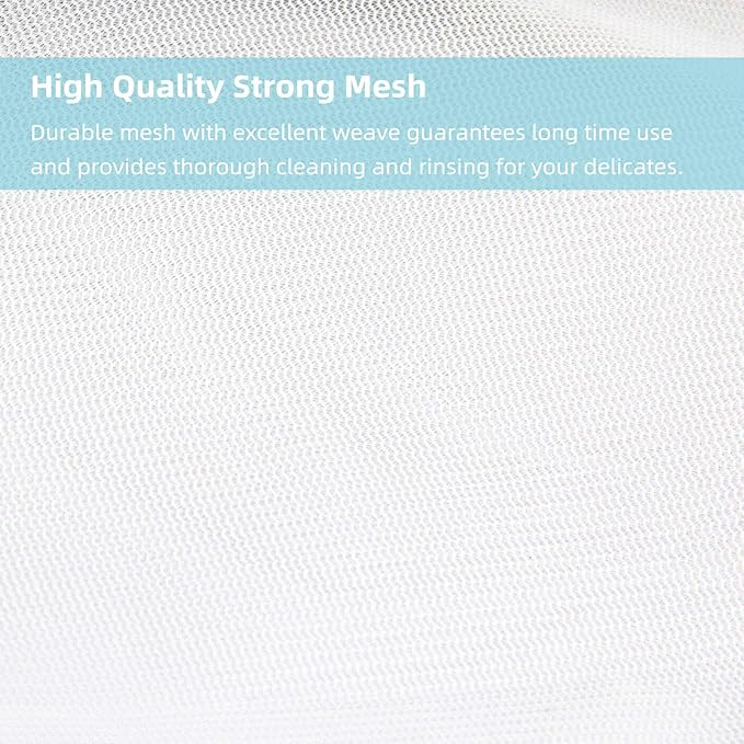 GOGOODA Set of 4 Large Laundry Mesh Bags Delicates Net Wash Bags for Blouse, Jacket,Pants, Sheets (20 x 24 Inches x 2, 16 x 20 Inches x 2)