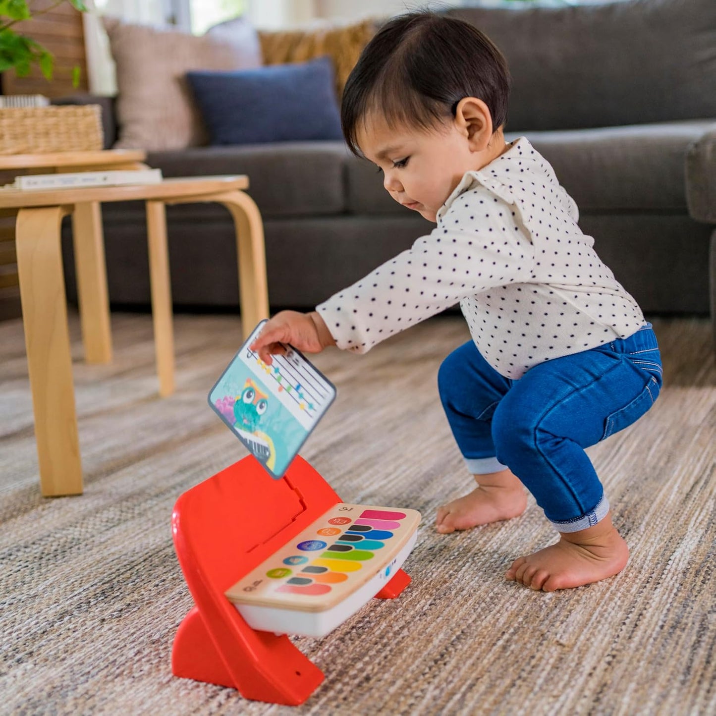 Baby Einstein Cal’s First Melodies Magic Touch Wooden Piano Musical Baby Toy, Ages 6-36 Months