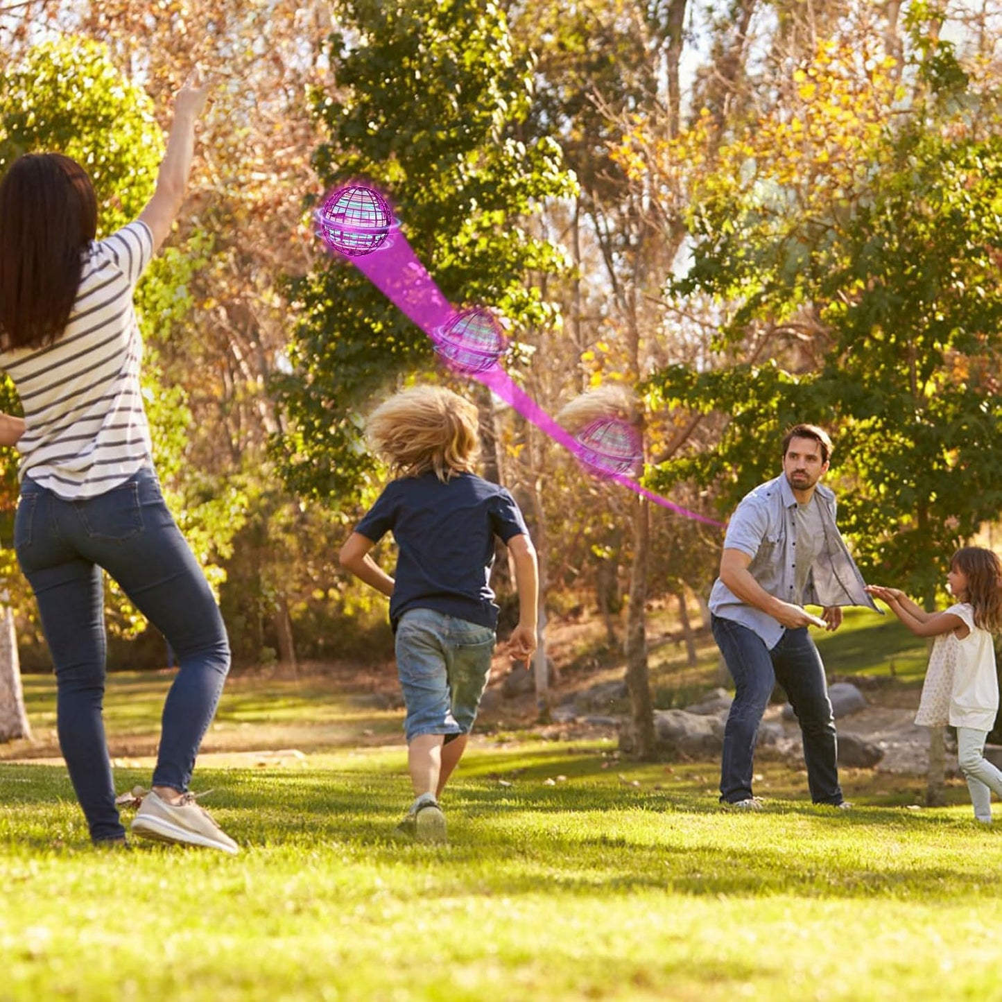 Sosuy 2025 Flying Orb Ball Toy - Christmas Novelty Hover Balls Galaxy Boomerang Hand Drone Orbit Magic Floating Mini Outdoor Fidget Stocking Stuffer for Boys Girls Teens Kids Father's Day（Pink）