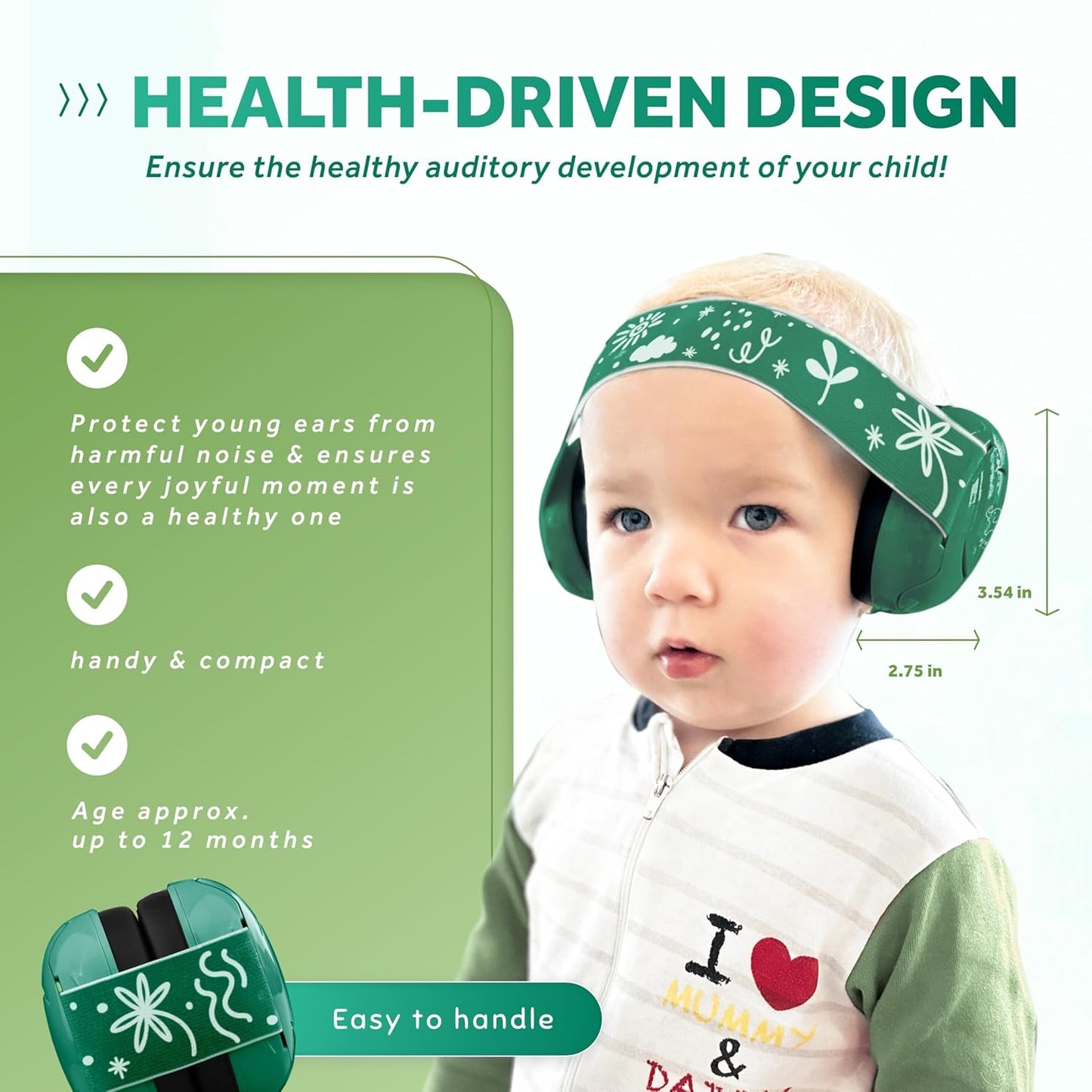 Schallwerk ® Mini+ Baby Ear Muffs – Infant Noise Cancelling Headphones, Toddler Ear Protection, Baby Headphones for Noise