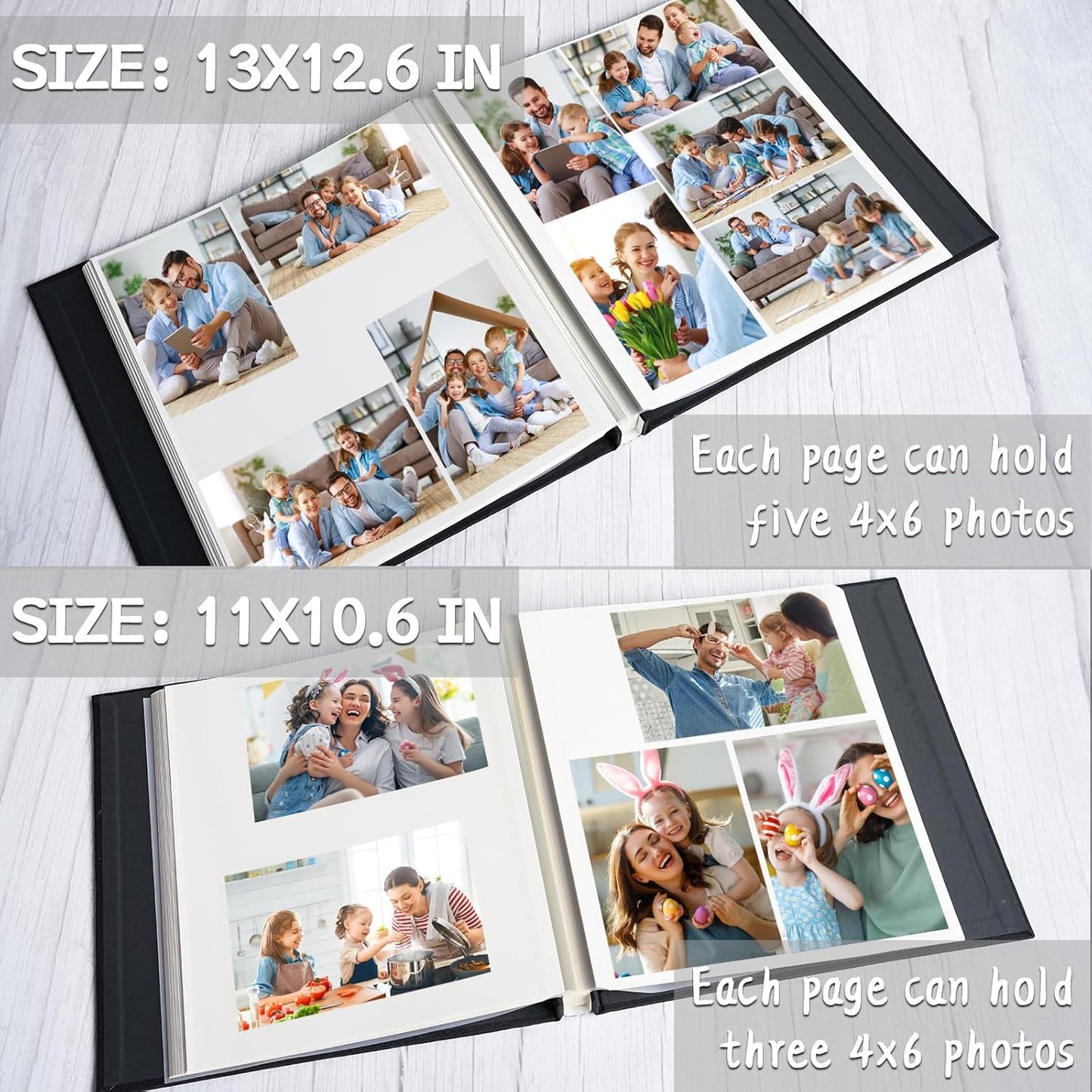 Vienrose Photo Album Self Adhesive for 2x3 4x6 5x7 8x10 Pictures DIY Scrapbook 40 Blank Pages Linen Cover Memory Book for Wedding, Baby Growth, Travel, Pink