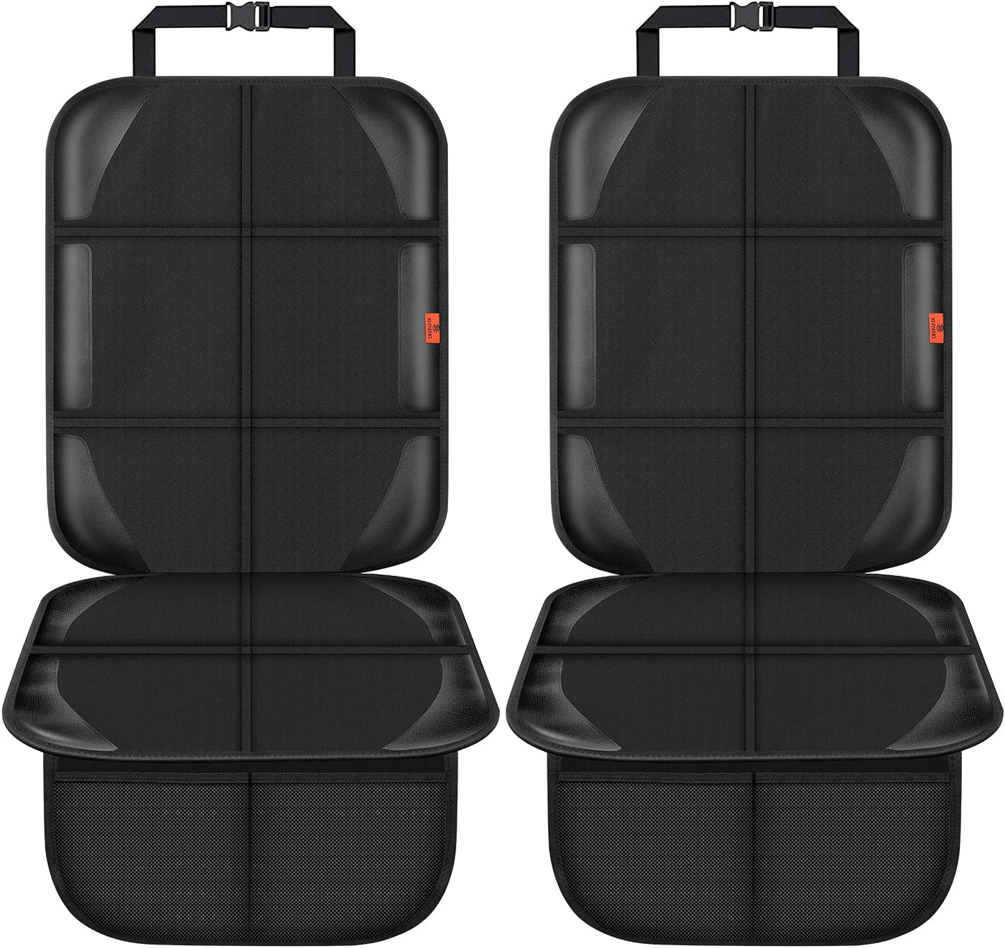 Car Seat Protector,Auto Car Seat Protectors Baby Carseat Waterproof & Durable 600D Fabric for Child Baby Car Seat Mat Vehicle Pet Cover 2 Storage Pockets (2 Pack)