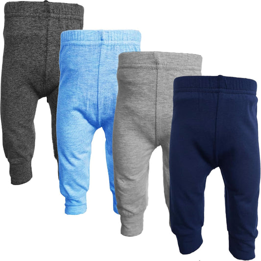 123 Bear Infant and Toddler Soft Cotton Spandex Boys and Girls Pants Multipacks