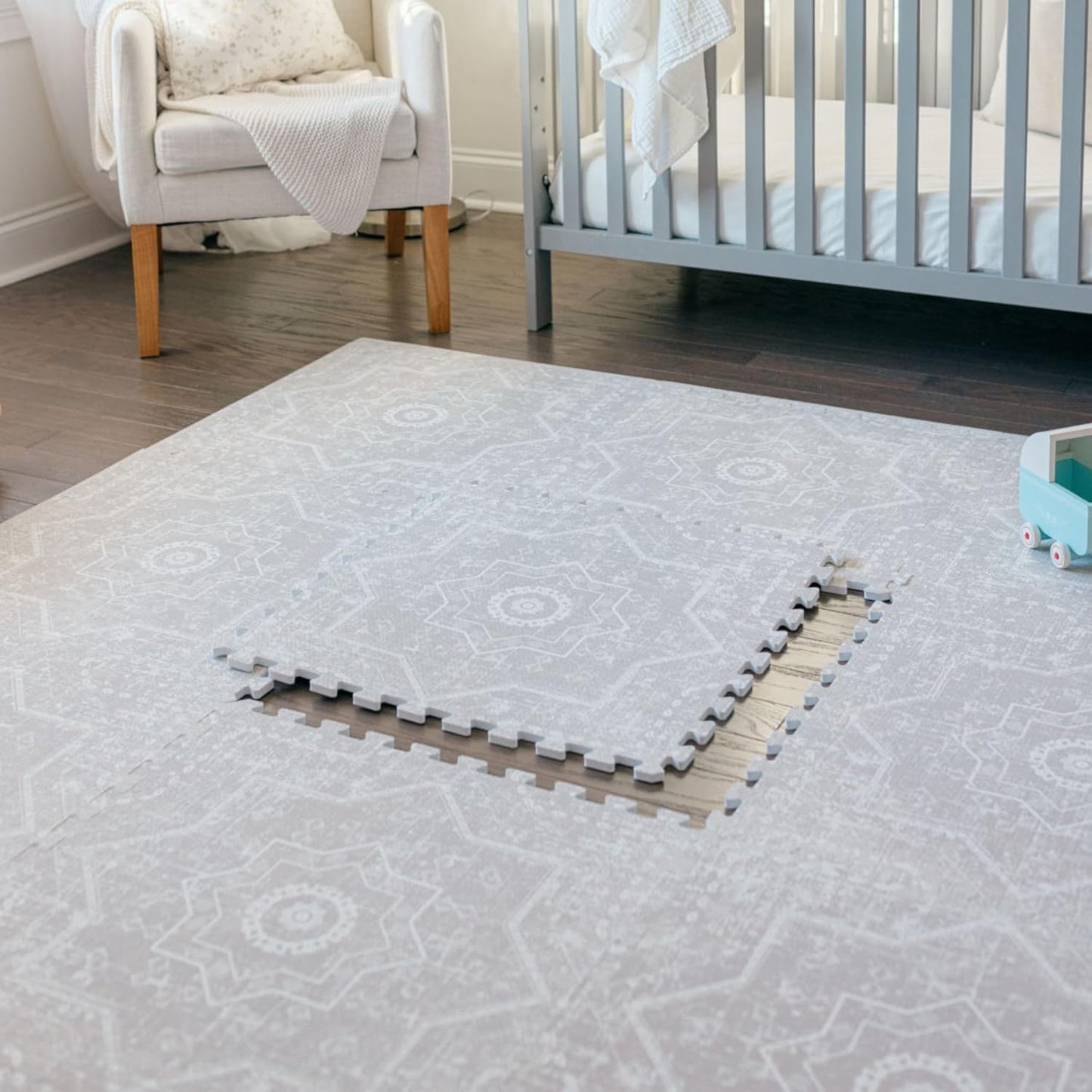 Baby Play Mats for Floor - Layla (4x6ft) - Premium EVA Foam Play Mat for Babies & Toddlers - Perfect for Tummy Time, Crawling, Playroom - Stylish & Comfortable Kids Play Mat