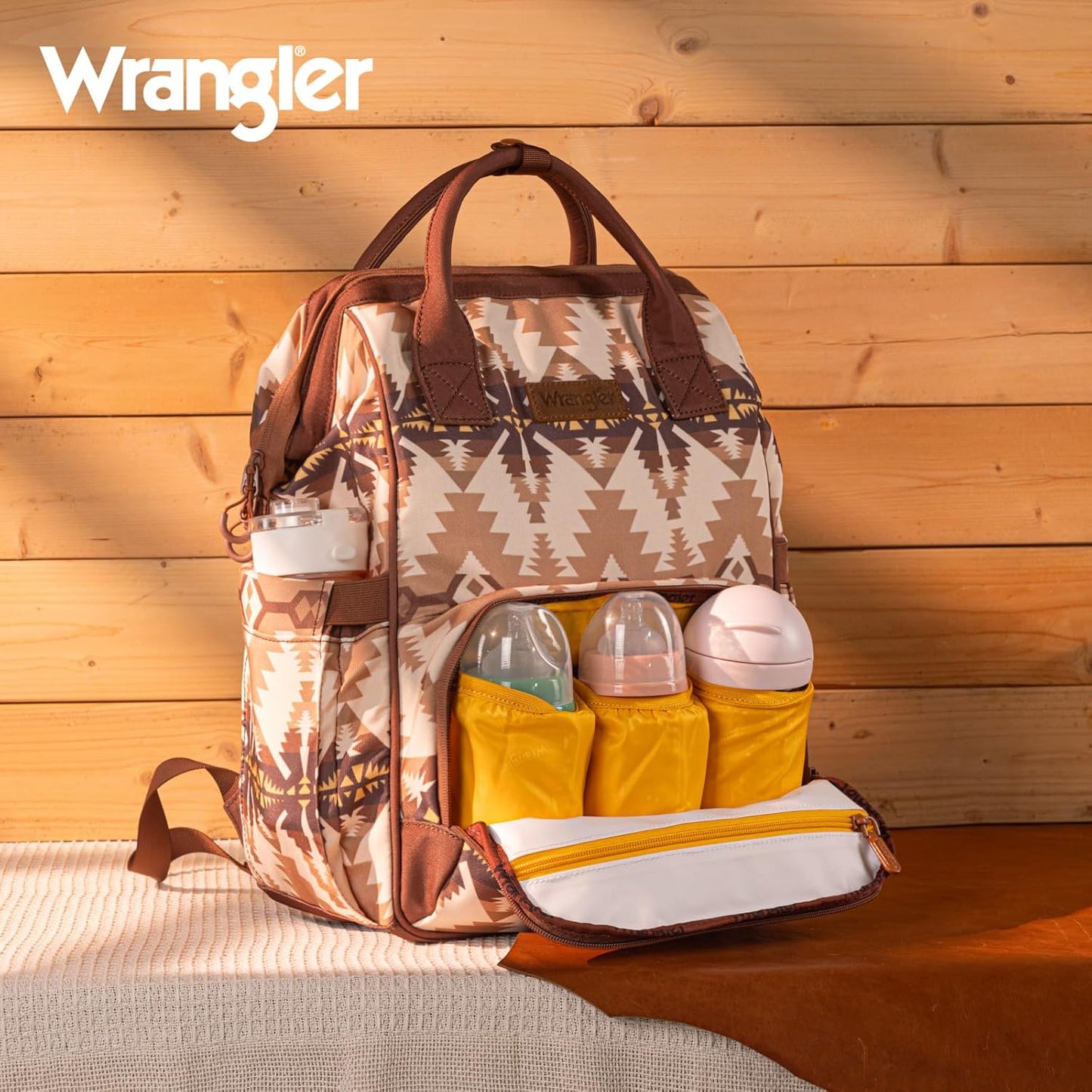 Wrangler Callie Diaper Bag Backpack with Stroller Straps Multifunction Baby Travel Bag WG2210-9110TN