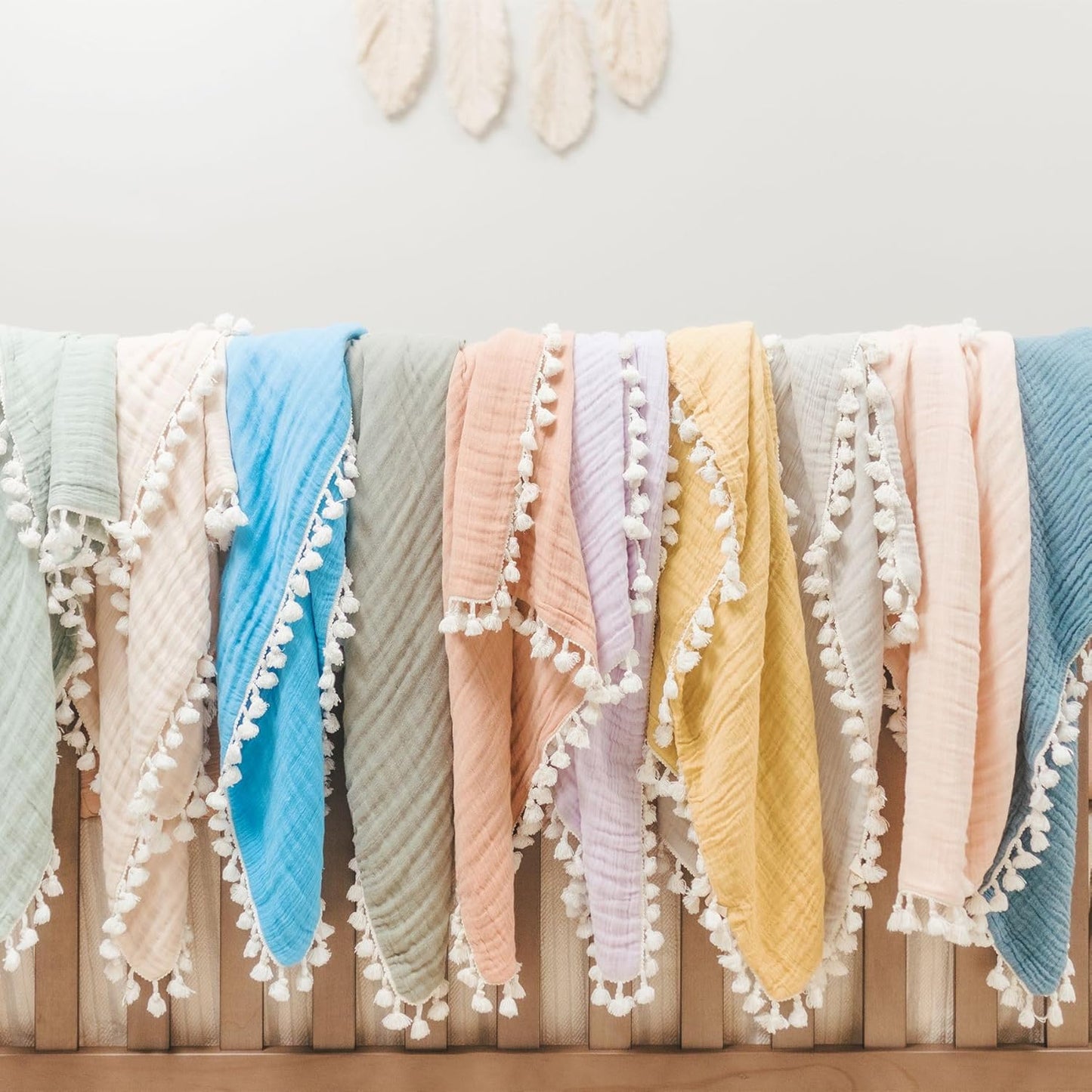Crane Baby Muslin Swaddle Blanket, Soft Cotton Lightweight Nursery and Stroller Blanket for Baby Boys & Girls, Desert Brown, 30" x 40"