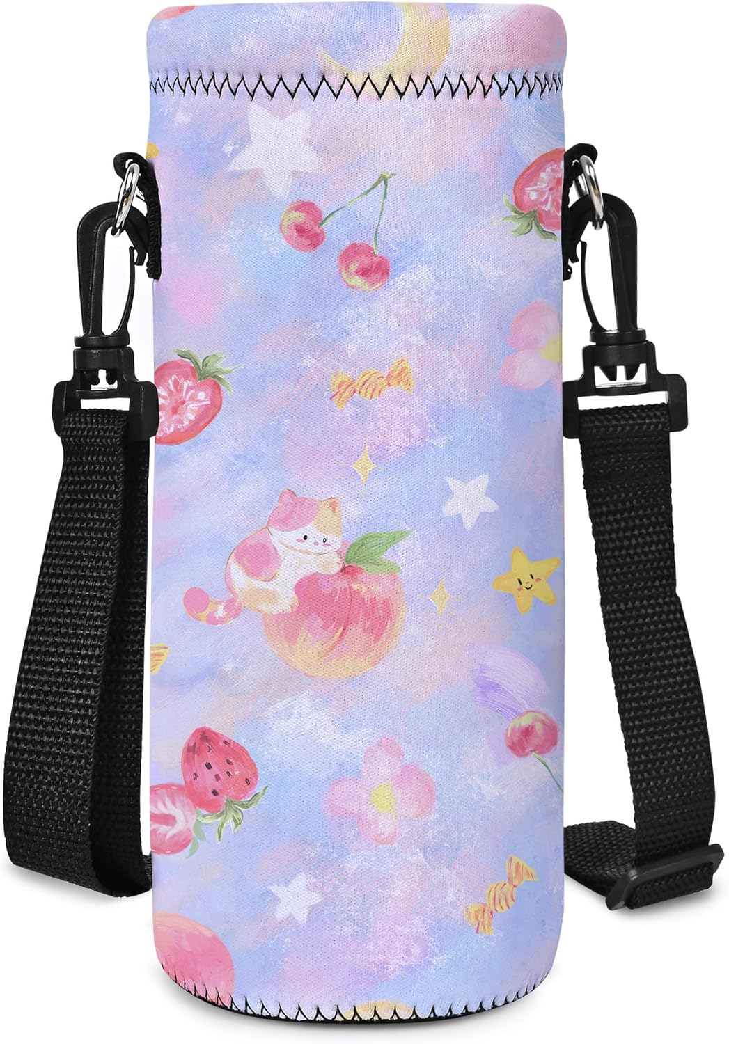 AUPET Water Bottle Bag Carrier,24oz/32oz Insulated Neoprene bottle Sling Holder Case Pouch Cover for 1000ML/750ML Bottles with Shoulder Strap for walking