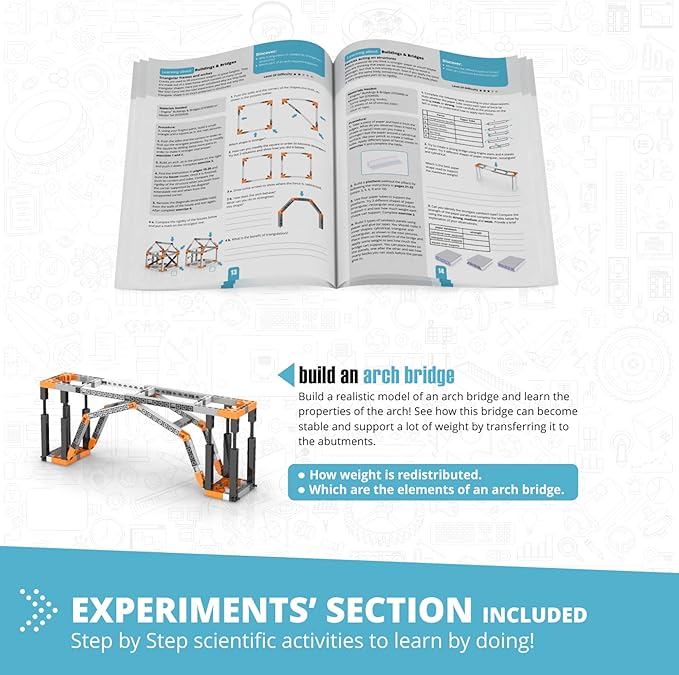 Engino- Stem Toys, Architecture Set: Eiffel Tower, Sydney Bridge- Building Toys, Engineering Kit for Kids 9+, STEM Project, Gifts for Boys & Girls (11 Model Options)