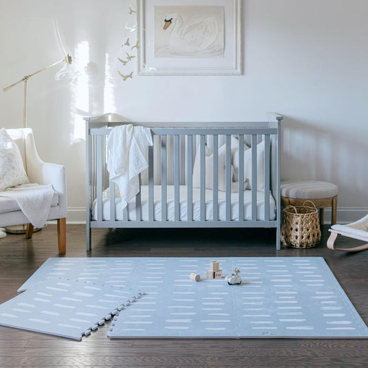 Baby Play Mats for Floor - Shoreline (4x6ft) - Premium EVA Foam Play Mat for Babies & Toddlers - Perfect for Tummy Time, Crawling, Playroom - Stylish & Comfortable Kids Play Mat