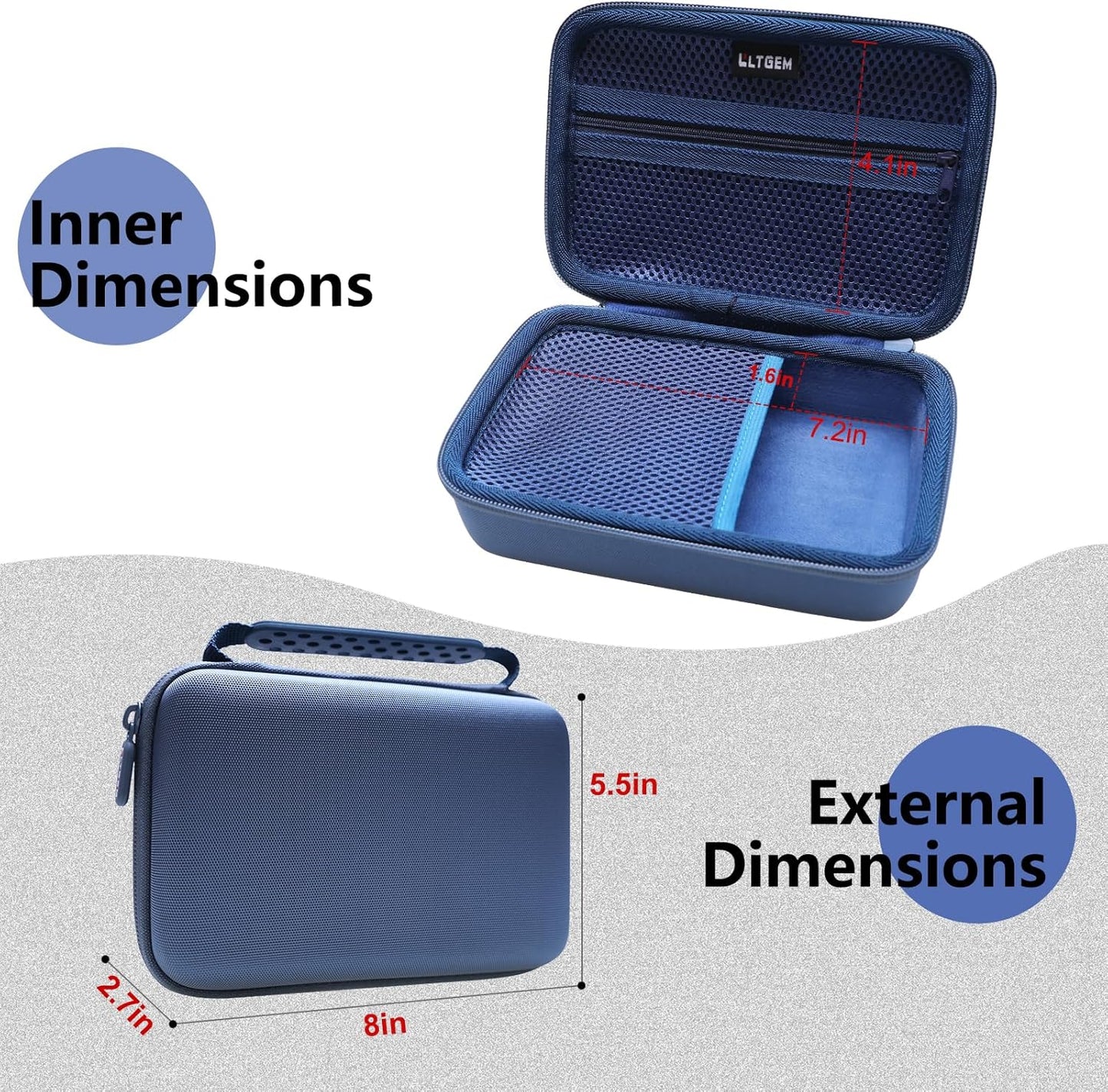 LTGEM Case Compatible with GiiKER Super Slide Puzzle Games, Blue