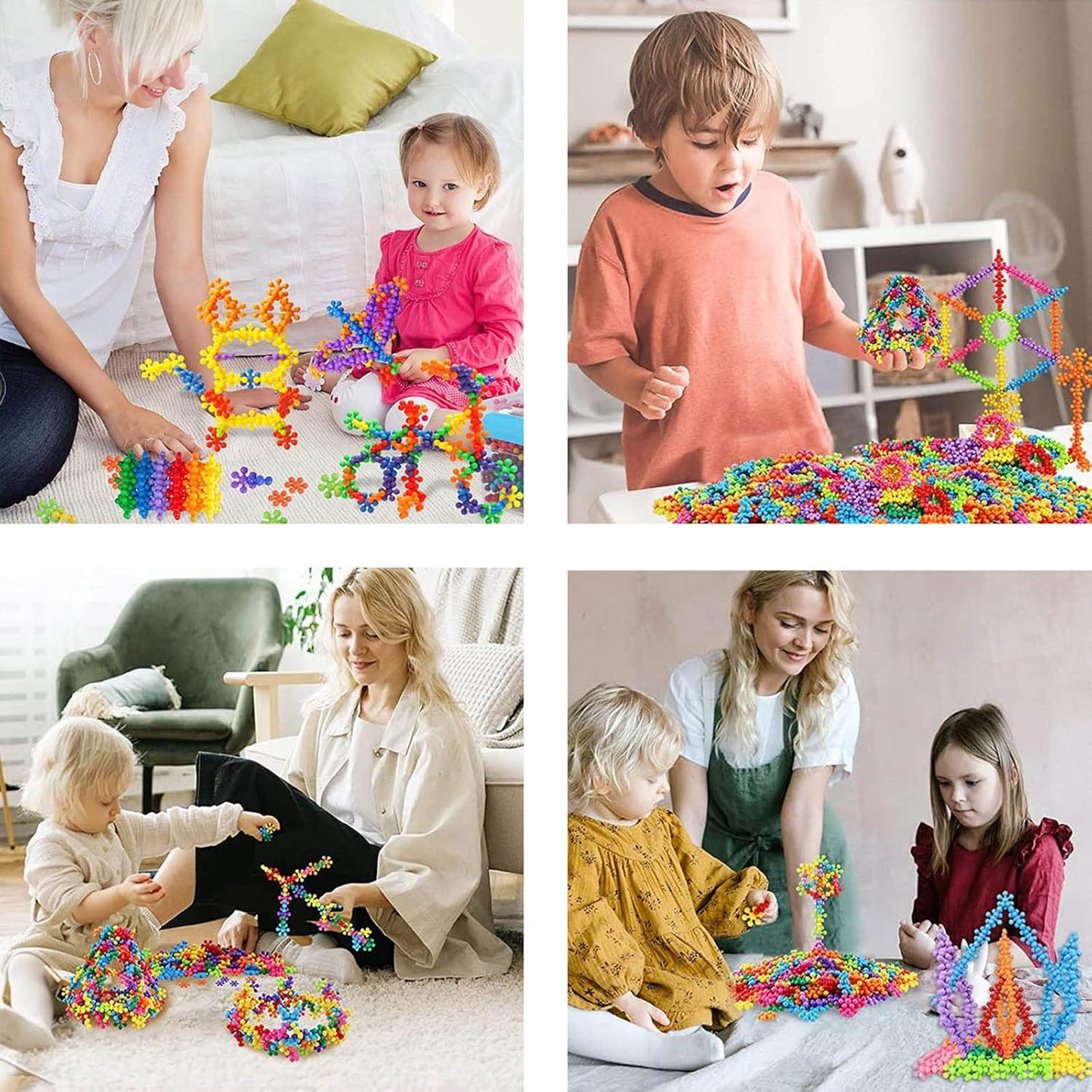 250 Pieces Building Blocks Kids STEM Toys Educational Building Toys Interlocking Solid Plastic Discs Sets for Preschool Boys and Girls Aged 3+