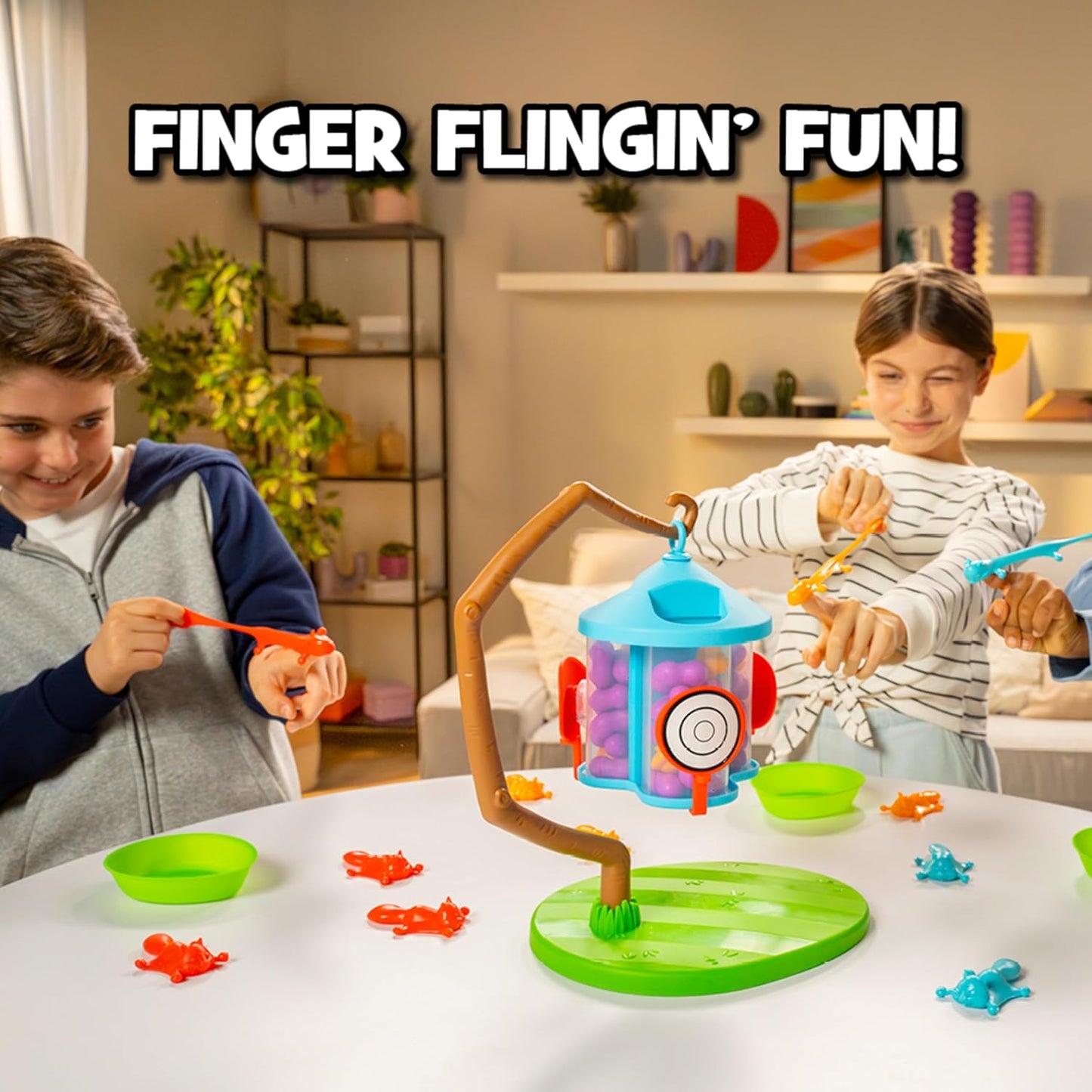 Flying Squirrels Feeder Frenzy Board Game – Kids Games, Family Games for Kids and Adults, Board Games for Family Night, Multi-Player Board Games, Aim & Release Nuts to Win, Ages 6+