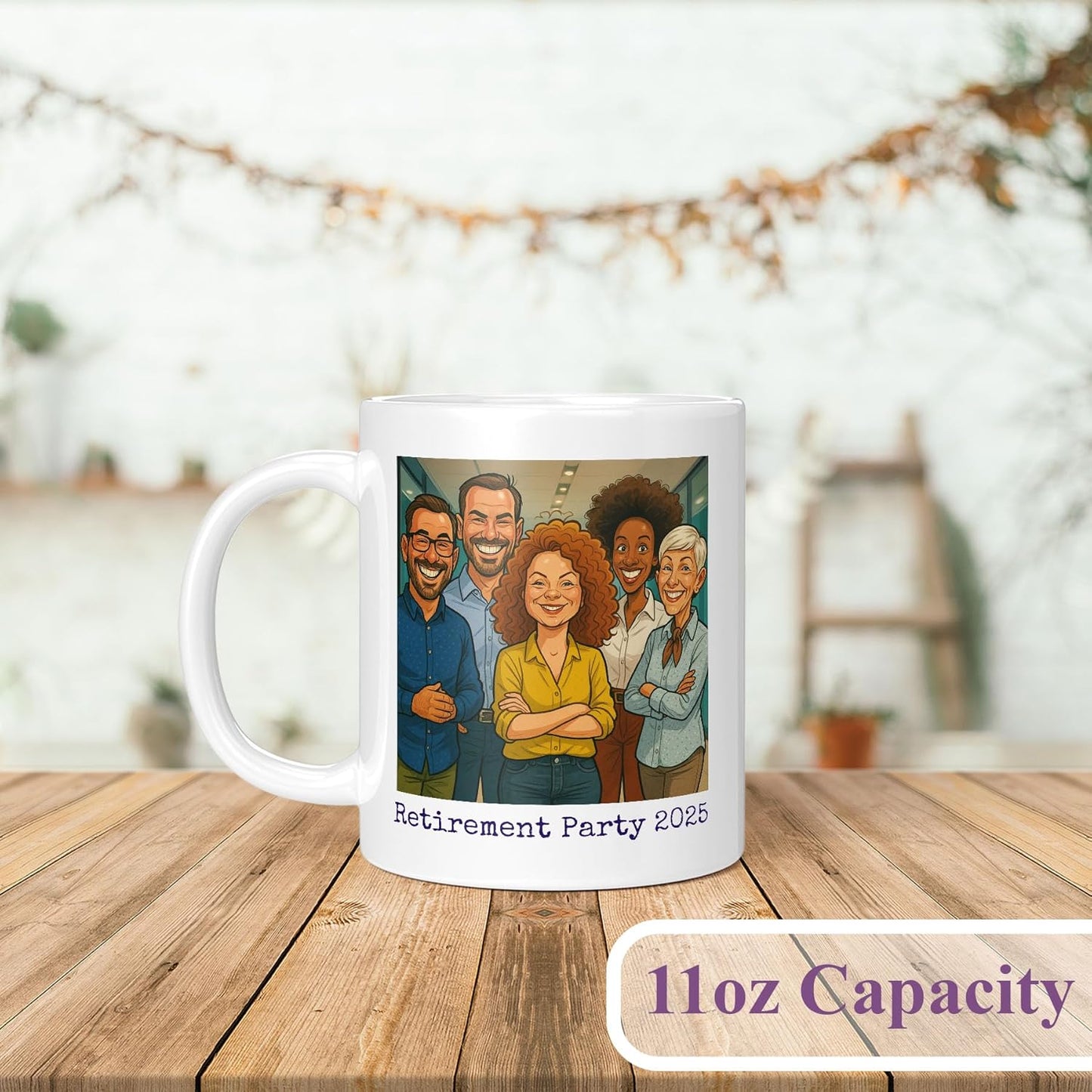 Personalized Coffee Mug, Custom Photo Caricature Gift, Funny Customized Coffee Gift for Men & Women, Custom Mugs with Pictures, White 11oz Customized Fathers Day Mug