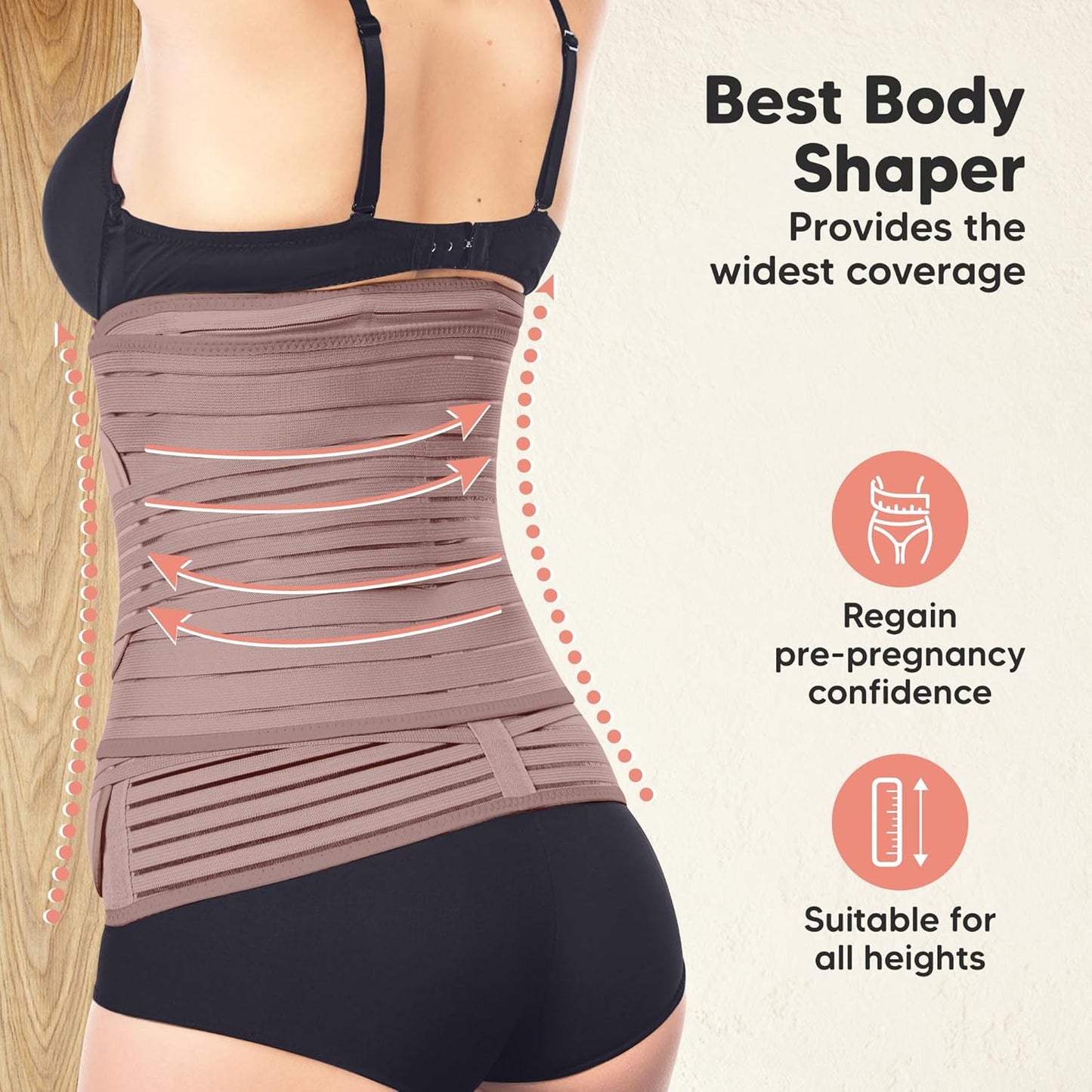 3 in 1 Postpartum Belly Support Recovery Wrap – Postpartum Belly Band, After Birth Brace, Slimming Girdles, Body Shaper Waist Shapewear, Post Surgery Pregnancy Belly Support Band (Dusty Plum, XL)