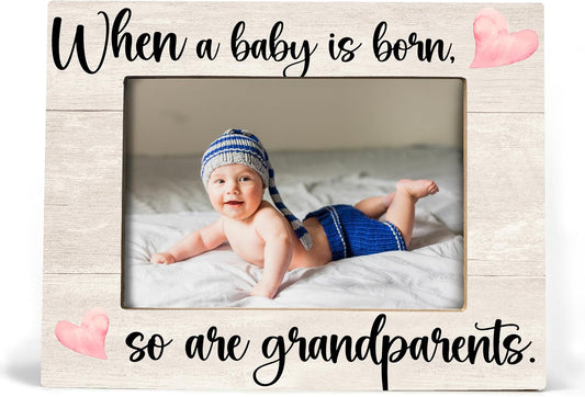 Baby Picture Frame, Ultrasound Picture Frames, When a Baby is Born So is a Grandparents, New Grandparents Gifts First Time 2025, Photo Frame 4x6(cream-coloured)