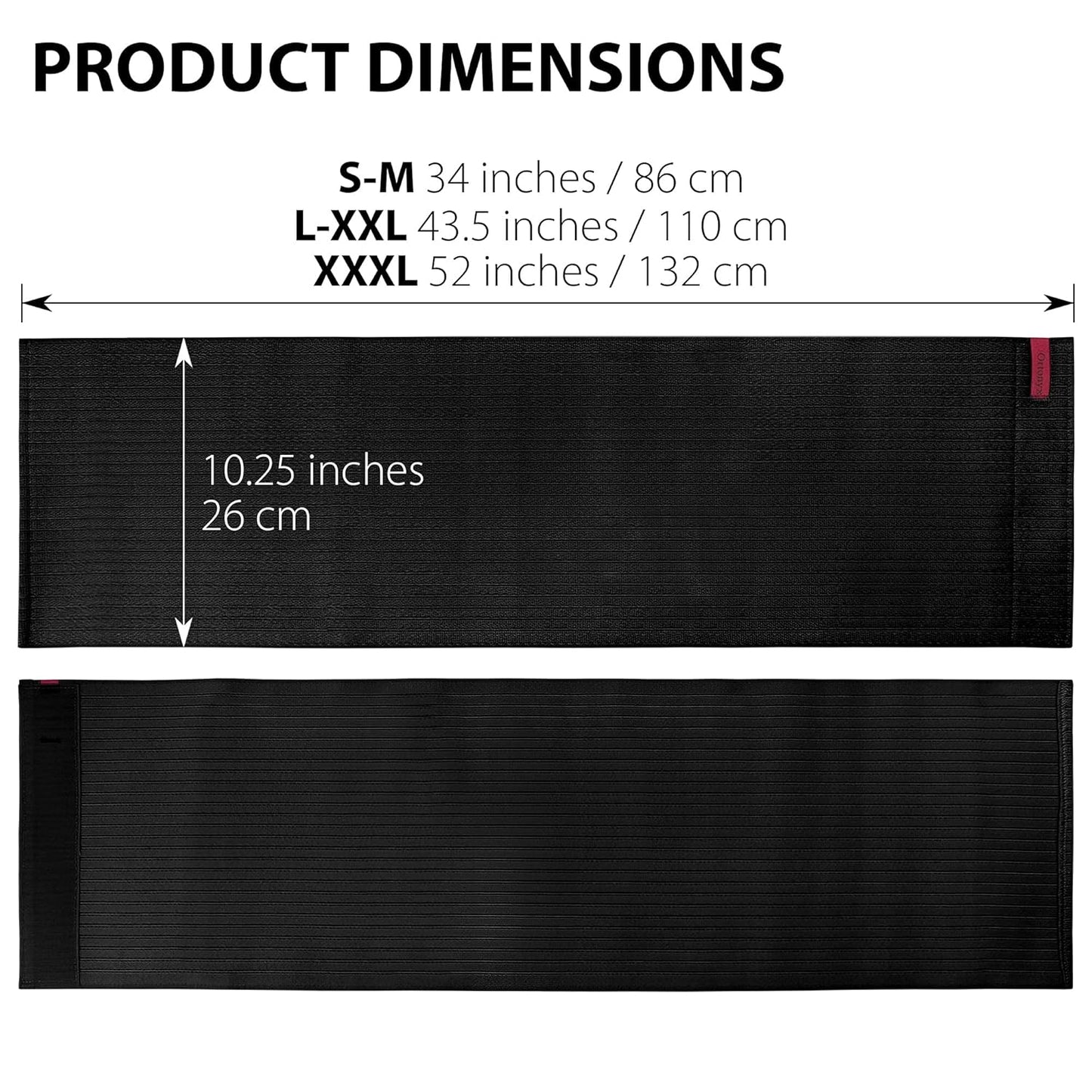 ORTONYX 10.25" Abdominal Binder for Men and Women/Postpartum Post-operative Post-surgery Wrap/Abdomen Navel Umbilical Hernia Support Belt / 524010 Black 3XL Plus Size
