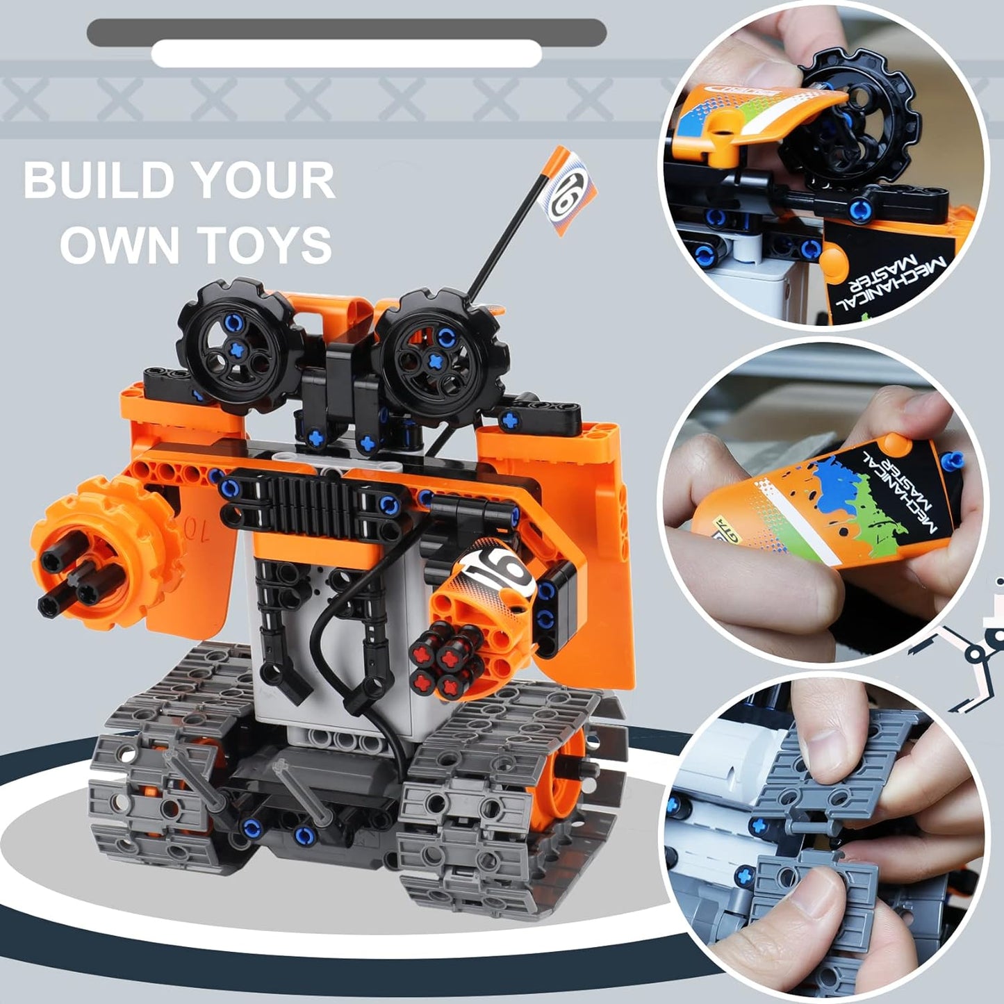 BIRANCO. STEM Remote Control Building Kit 3 in 1 RC Tracked Racer/Tank/Robot Engineering Toys, Science Construction Play Set, Toy Car Christmas for Boys & Girls Age 8-12 (392pcs)