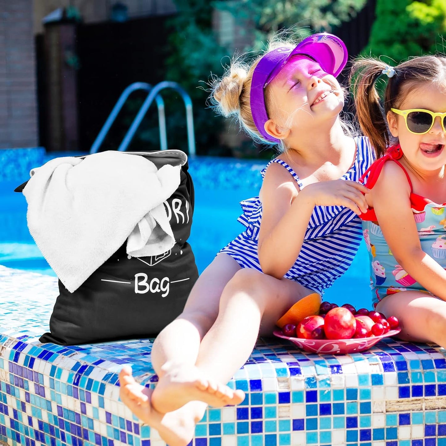 2 Pcs Large Travel Laundry Bags - Waterproof Wet Dry Bags for Gym Clothes, Swimming, Yoga