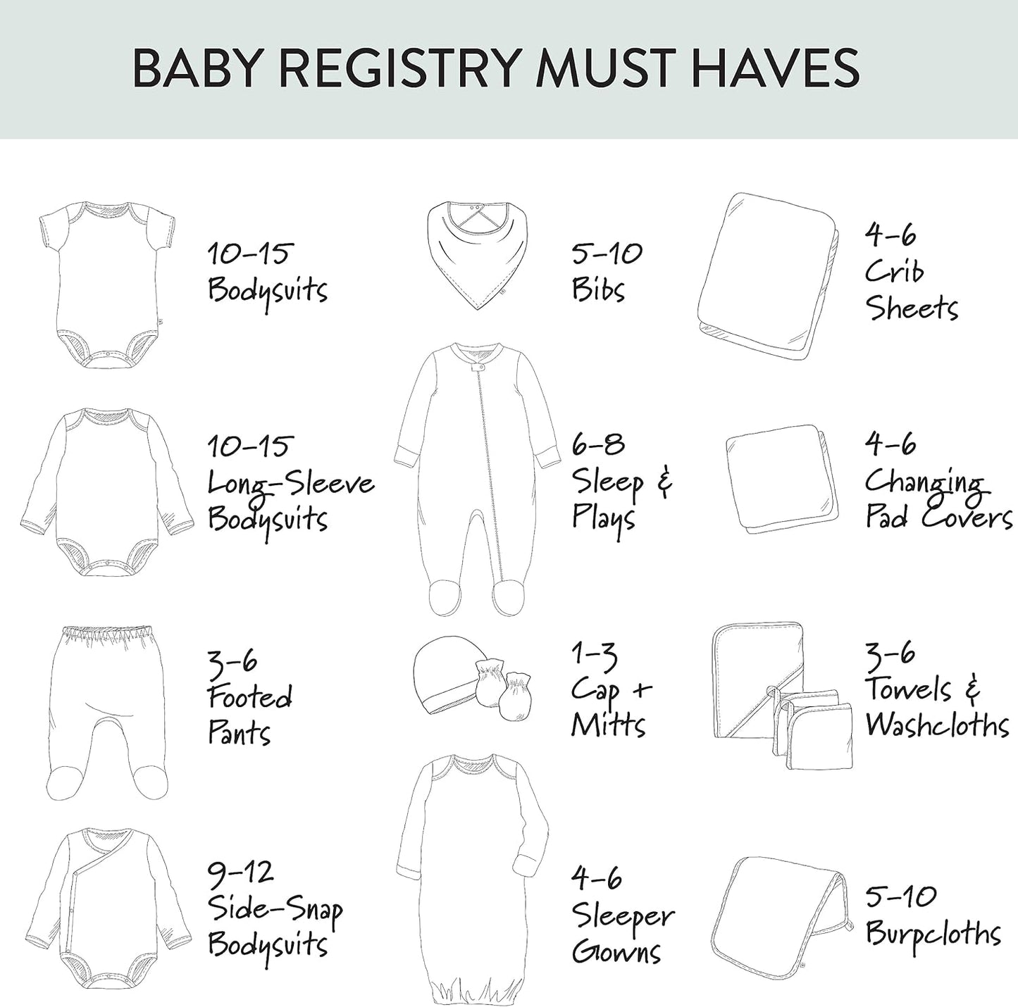HonestBaby 3-pack Footed Pants Roomy Fit Pull on Bottoms 100% Organic Cotton for Infant Baby Boys, Girls, Unisex