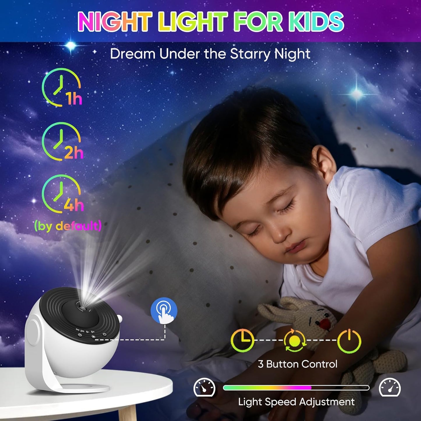 Galaxy Projector, 13 in 1 HD Planetarium Star Projector for Bedroom, 360 Rotating Star Light with Adjustable Knob and Timer for Kids, Ceiling, Gifts, Room Decoration
