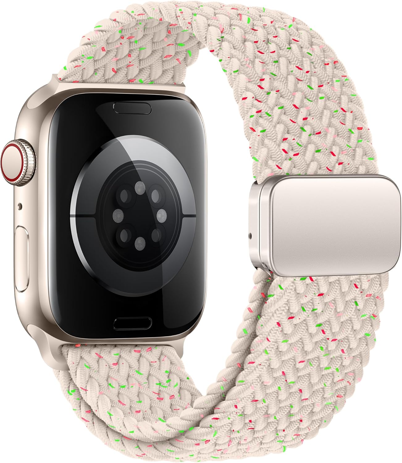Mazoft Braided Bands With Magnetic Clasp Compatible with Apple Watch Band 38mm 40mm 41mm 42mm 44mm 45mm 46mm 49mm；Soft Nylon Sport Loop Strap for iWatch Series Ultra 2&1 10 9 8 7 6 SE 5 4 3 Women Men
