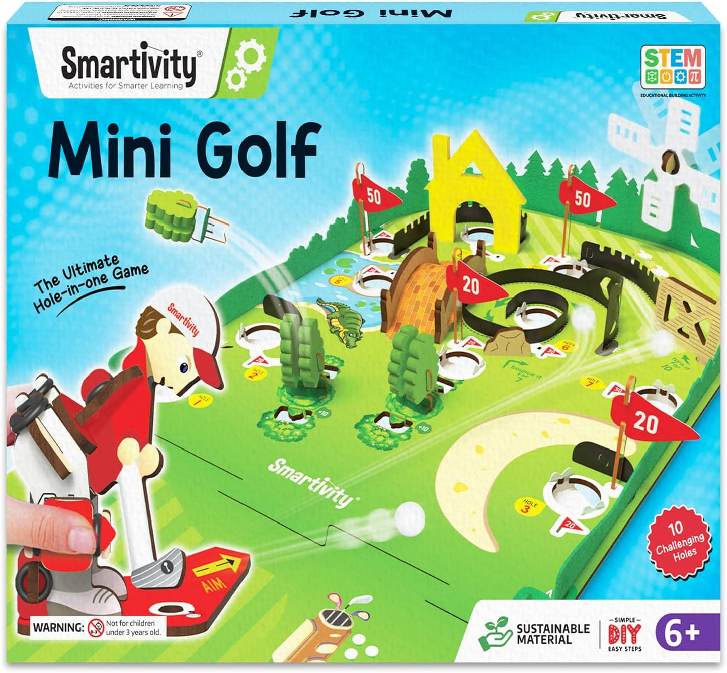 Smartivity Mini Golf Tabletop Game for Kids 6-12 Years Old | Birthday Gifts for Boys & Girls | DIY Science Toy for Boys and Girls 6,7,8,9,10,11,12,13,12 Years