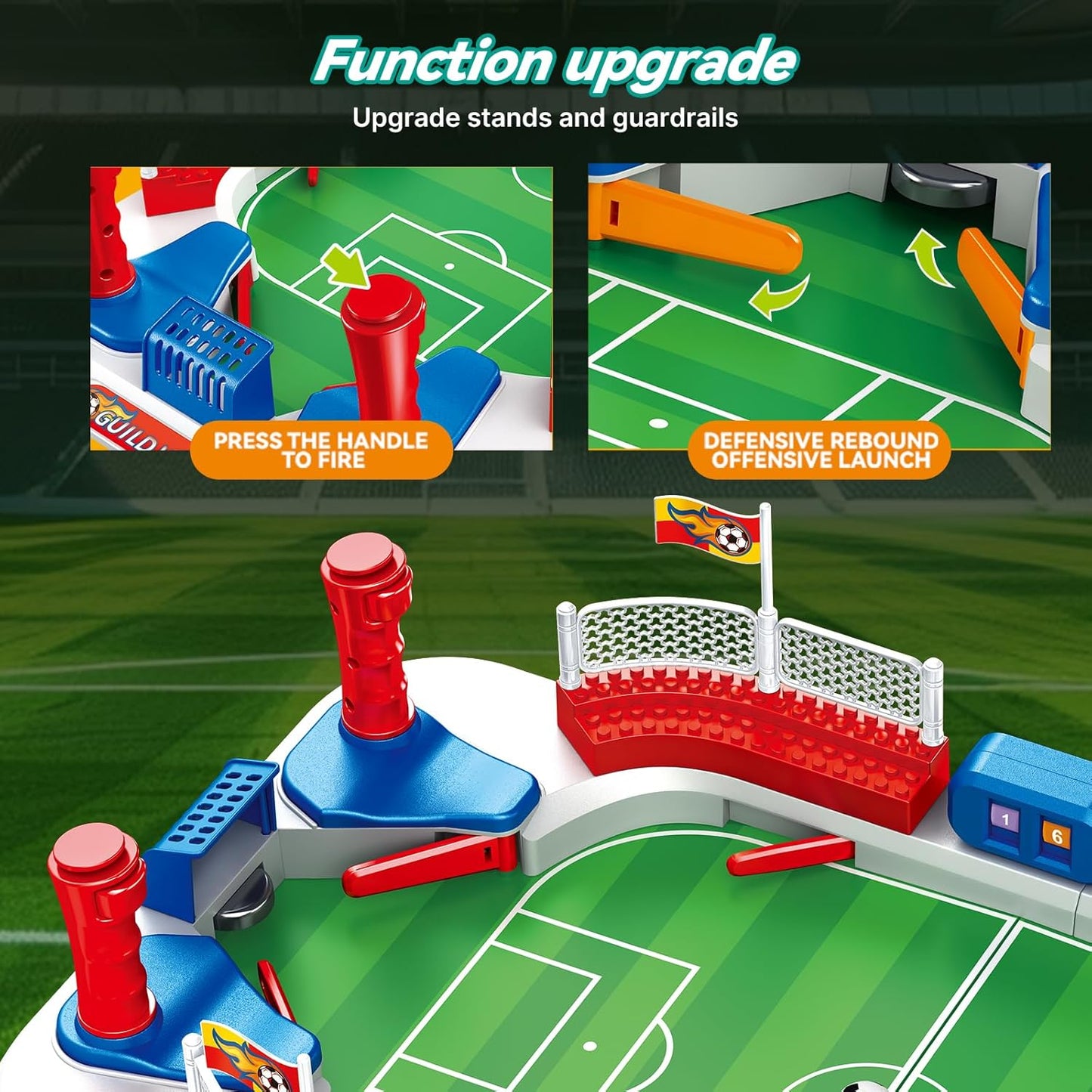 Foosball Table Soccer Game for Kids: Mini Interactive Soccer Board Game - 3 4 5 6 7 8 9+ Year Old Kids Sports Toy for Home Family Party - Fun Birthday Gift for Boys Girls