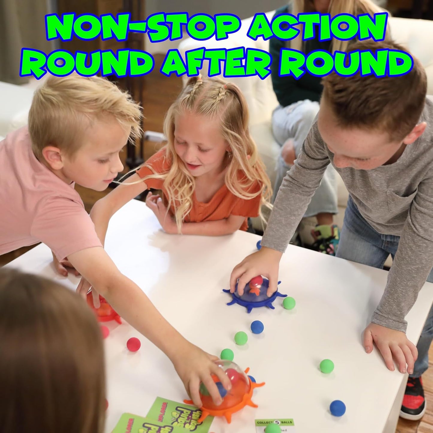 Funwares Colorful Squid Squish: Fast-Paced Floor Game for Kids, Interactive Learning, Hand-Eye Coordination, Counting and Color Game, Active Play, 2-4 Players, Ages 4-8
