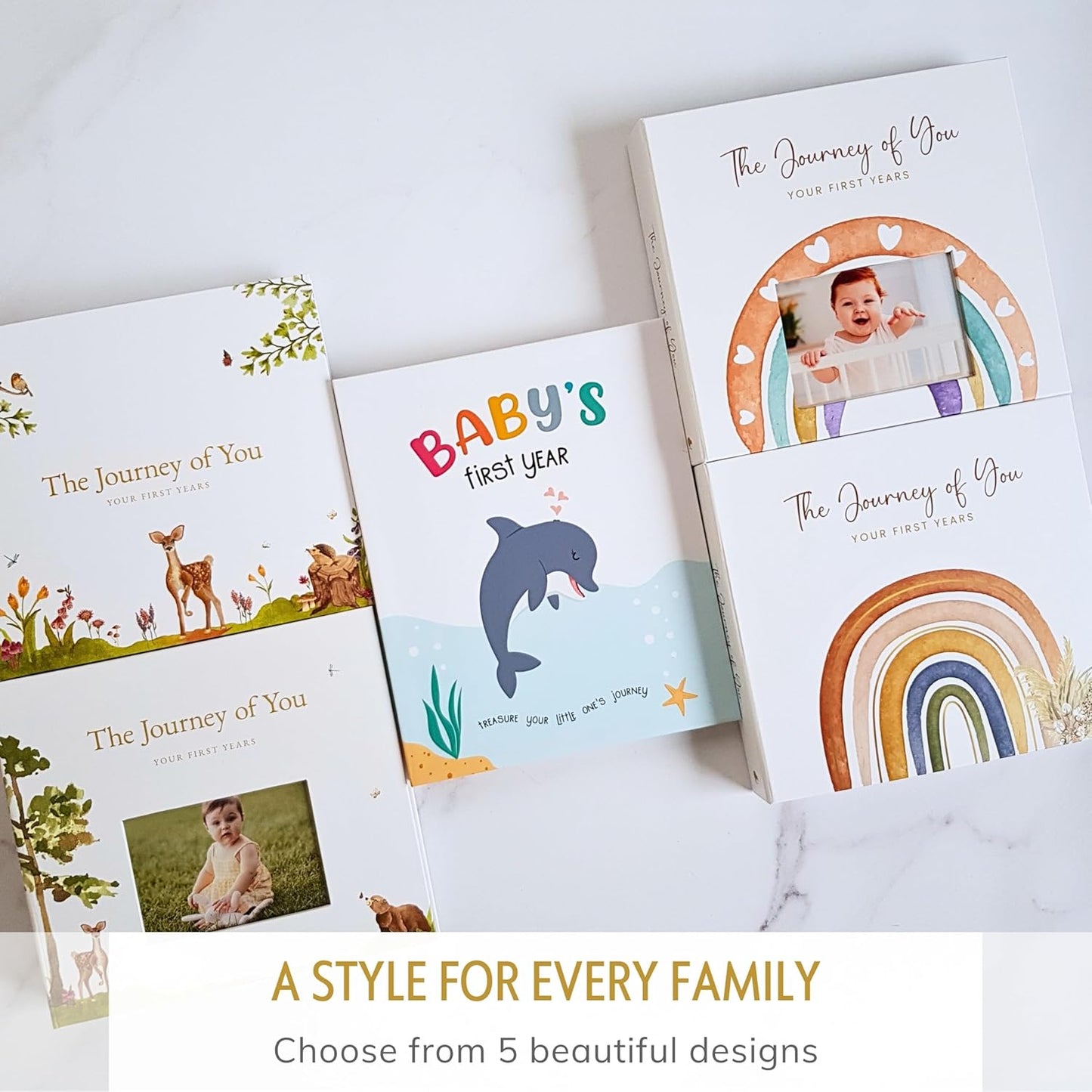 Baby Journal Memory Book for Boys or Girls - First 5 Years Woodland Adventure Keepsake - Newborn 1st Milestone Log Photo Album Scrapbook - Gender Neutral Sentimental Pregnancy Gifts for Expecting Moms