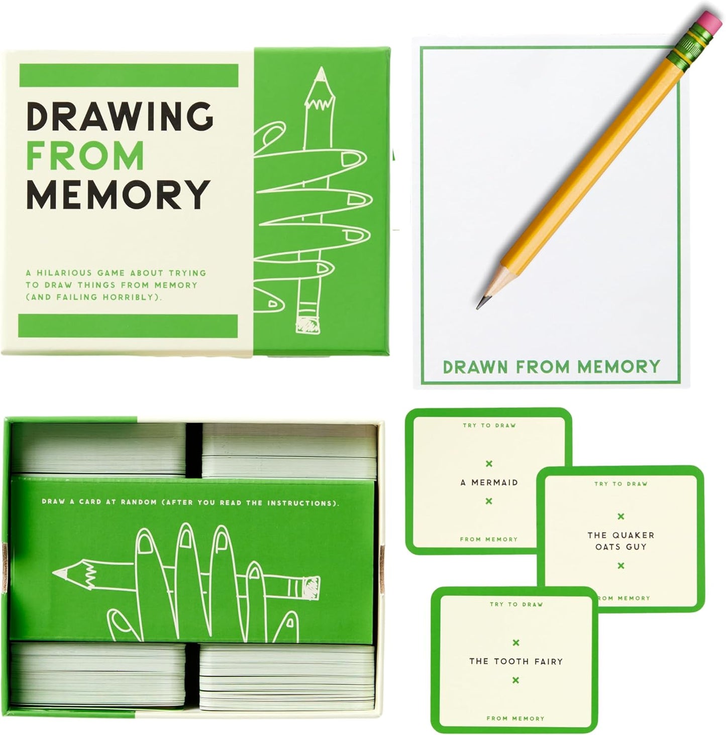 Brass Monkey Drawing from Memory - Social Party Game with 300+ Game Card Prompts for Drawing from Memory