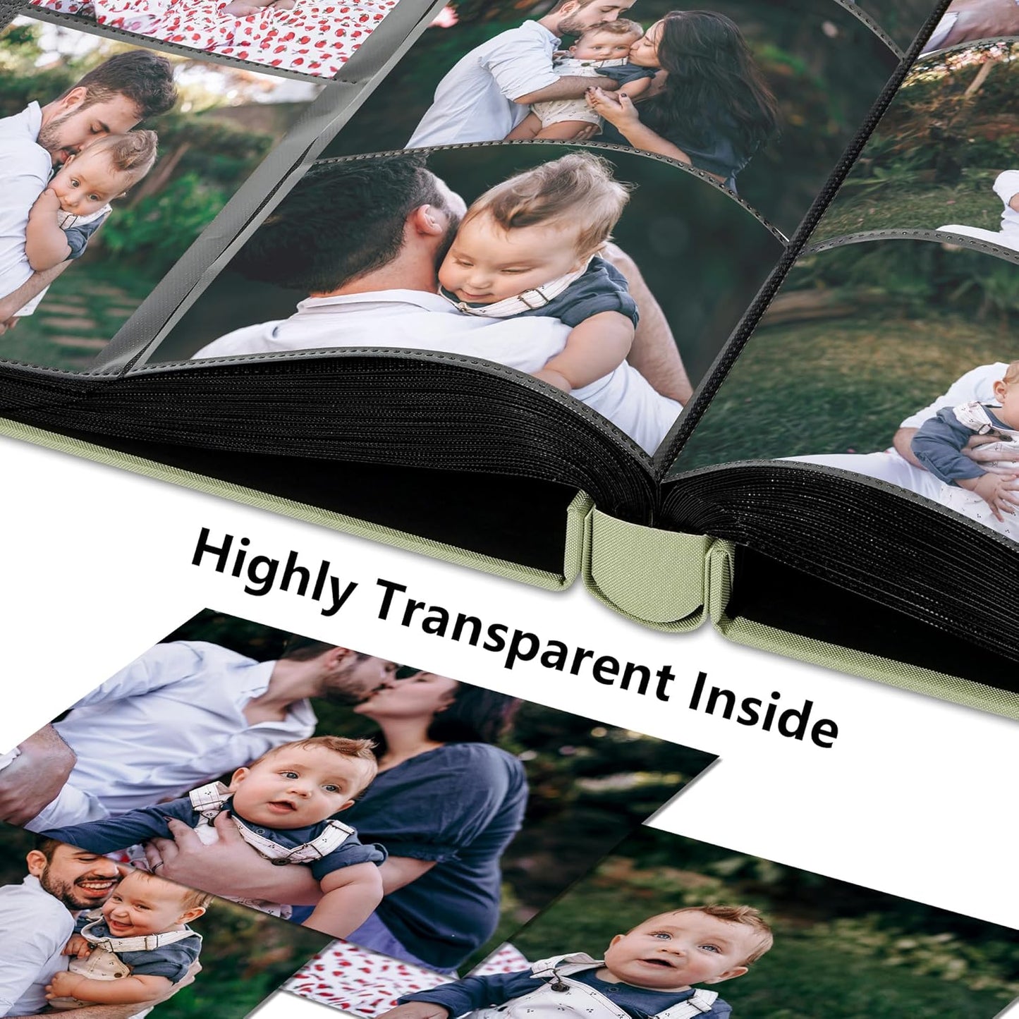 Photo Album 4x6 Pictrues 600 Pockets Linen Cover with Front Window Large Picture Book for Family Travel Wedding and Memory Keepsake Organizer Gray Blue