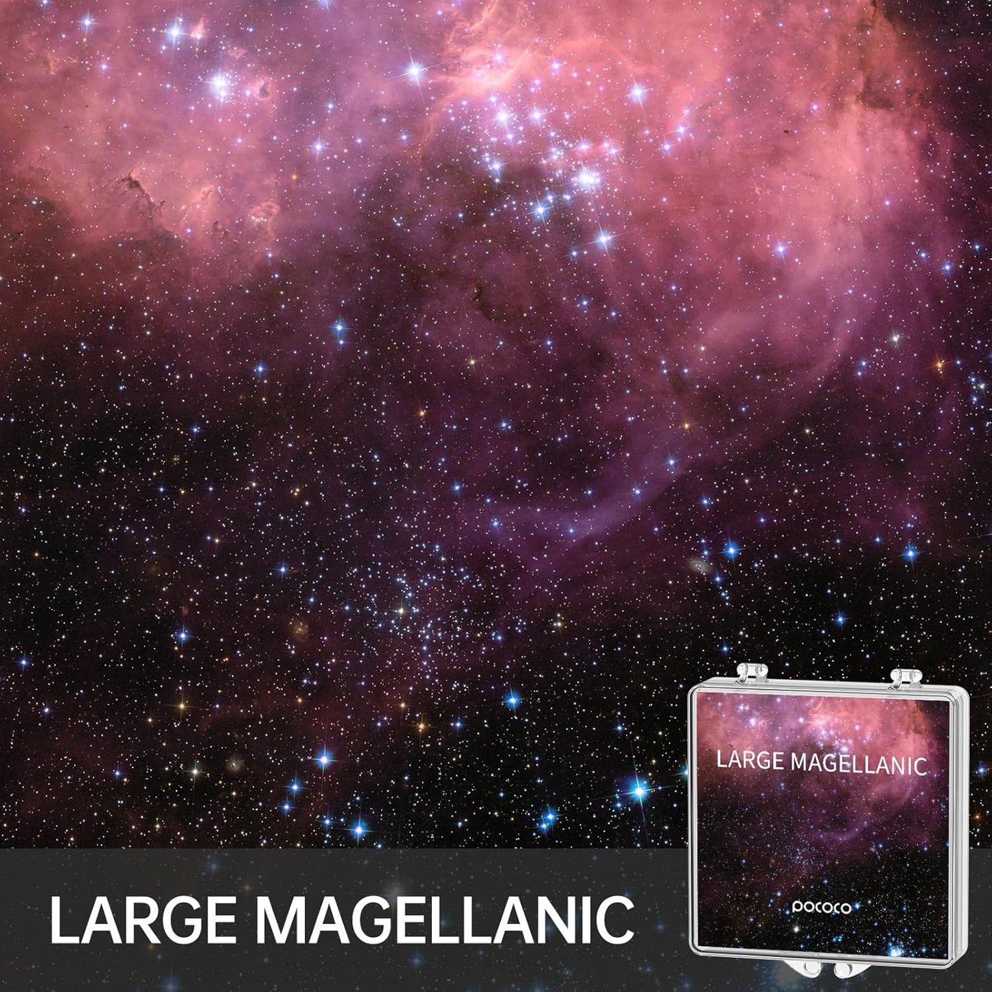 POCOCO Gorgeous Nebula Series Galaxy Star Projector Night Light Discs: Realistic Galaxy Patterns, 5K Ultra HD, 96% Light Transmission, High Brightness - 6-Piece Pack (Projector Not Included)