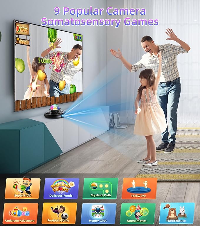FWFX Electronic Dance Mat for TV, 2-Player Dancing Game for Kids & Adults, Wireless Musical Dance Pad for Family Party Games, Exercise, Yoga Fitness, Ideal Christmas & Birthday Gift for Boys and Girls