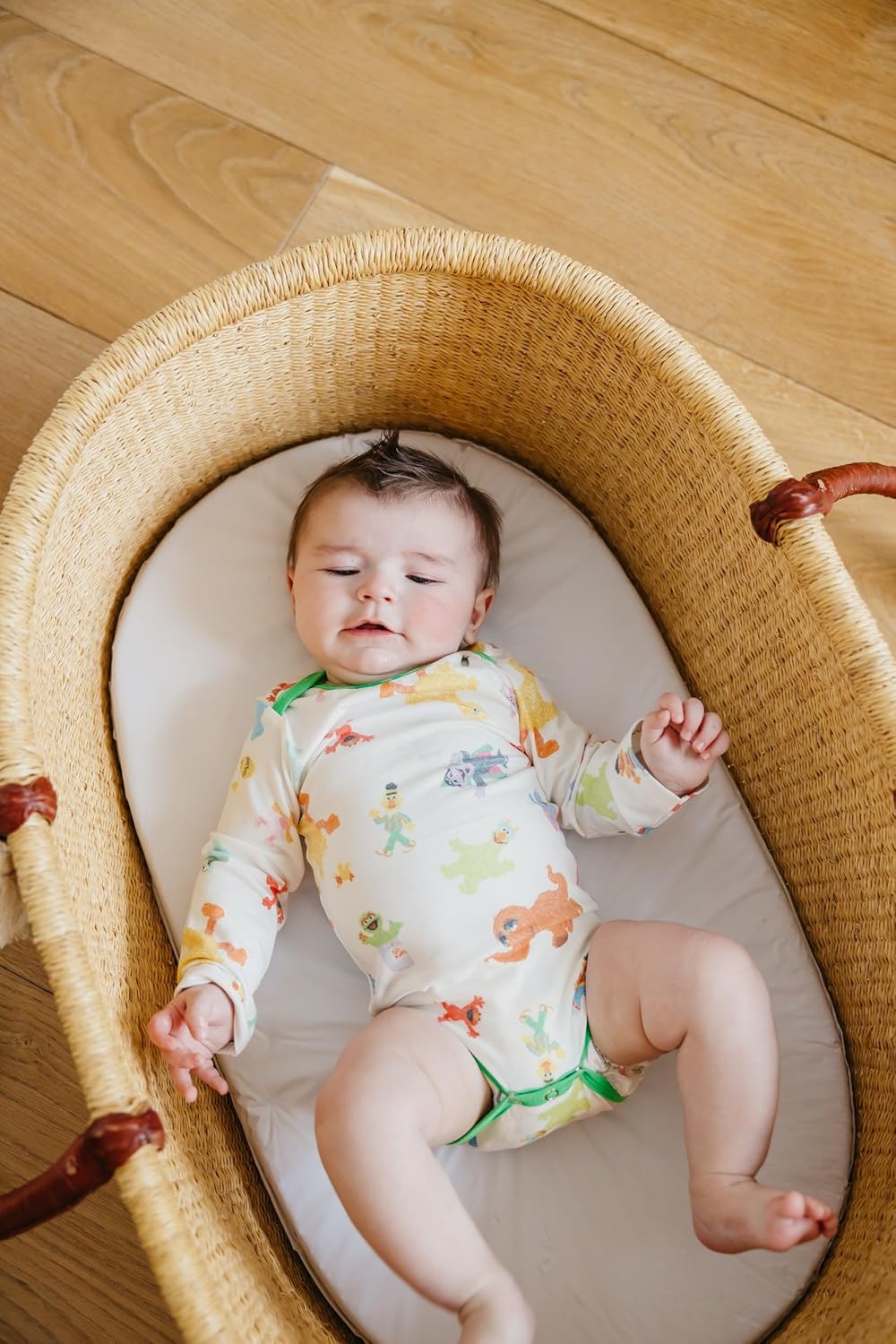 Copper Pearl Long Sleeve Bodysuit Baby: Ultra Soft Baby for Newborns, Boys, and Girls - Stylish, Comfortable, Overlap Shoulders, Premium Knit Fabric - Newborn, Sesame Friends