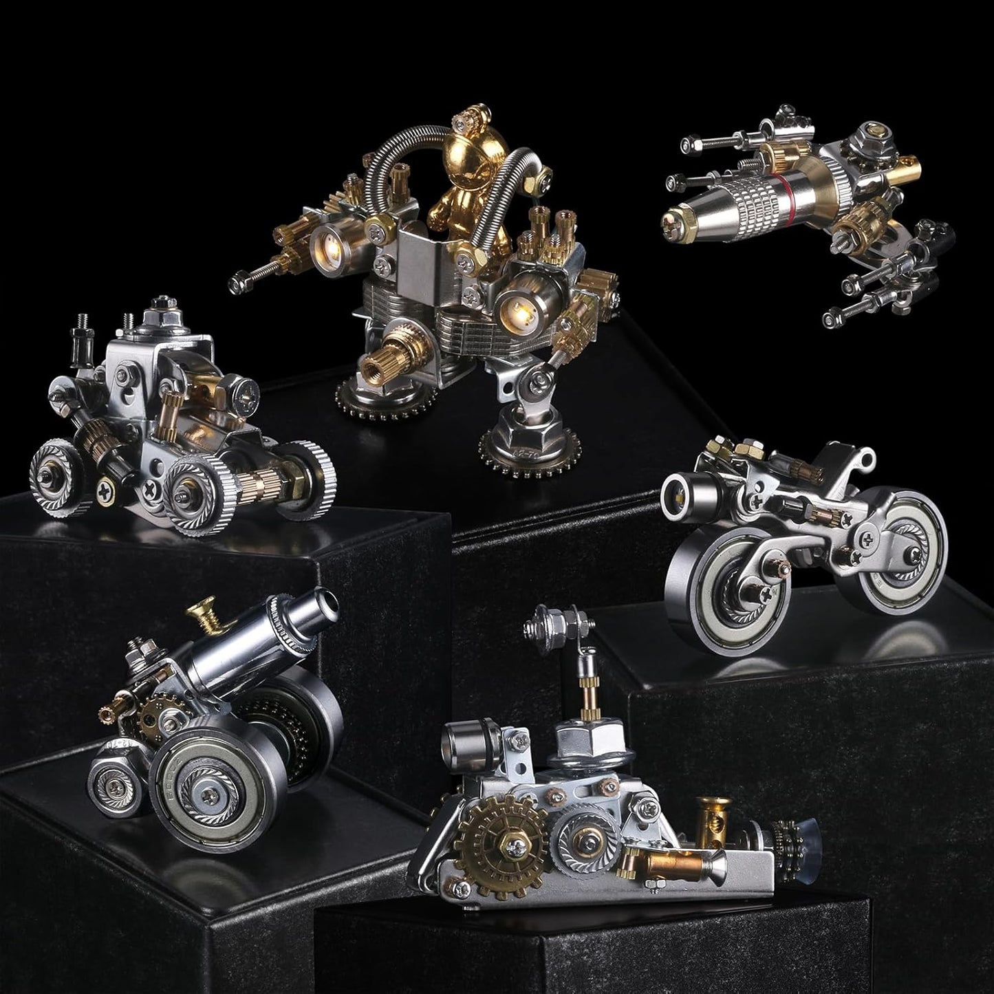 3D Metal Puzzle for Adults, Metal Model kit, Mechanical Armor Puzzle, Adult Brain teasers - The Best Gift for Men (Spacecraft)