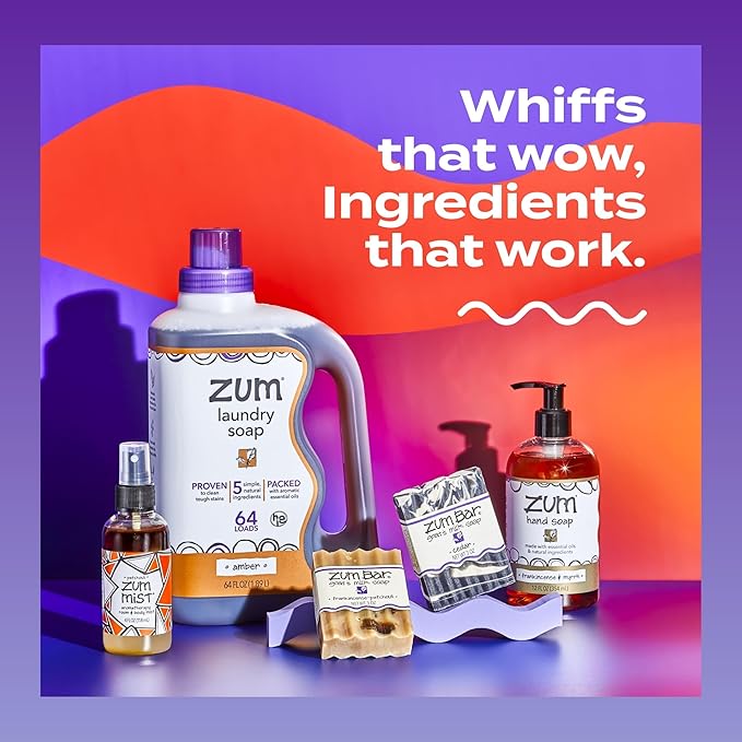 Indigo Wild Zum Clean Laundry Soap - Plant-Based Liquid Laundry Soap - Contains Baking Soda, Essential Oils & Saponified Coconut Oil - Sweet Orange Scent - 64 fl oz