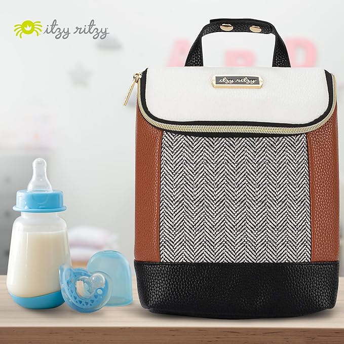 Itzy Ritzy Insulated Bottle Bag – Keeps Bottles Warm or Cool - Holds 3 Bottles & Features Interior Pocket For Ice Pack (Not Included), Coffee and Cream