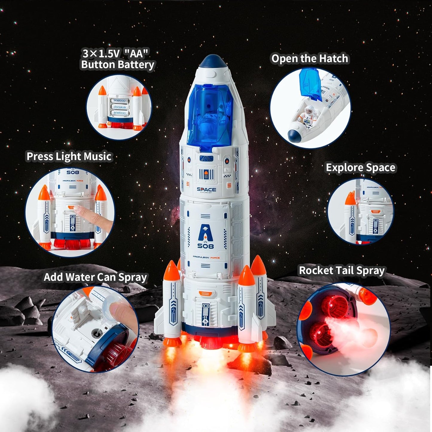Concentration, Focus, Rocket, Space Shuttle Rocket Toys, Rocket, Toy Rocket, Toys, Educational, Concentration, Learning, Astronaut Toy, Space AdventureToys, Kids Science Educational Toys