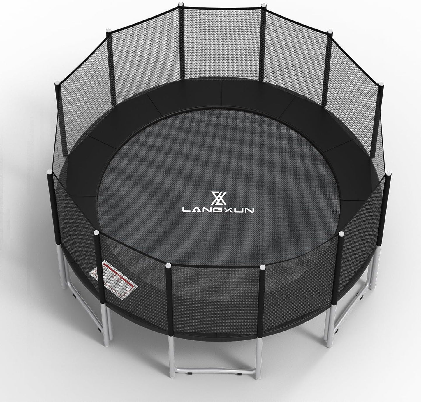 LANGXUN Universal Trampoline Repalcement Safety Pad, 8ft 10ft 12ft 14ft 15ft 16ft Waterproof Surround Spring Foam Cover for Round Frame